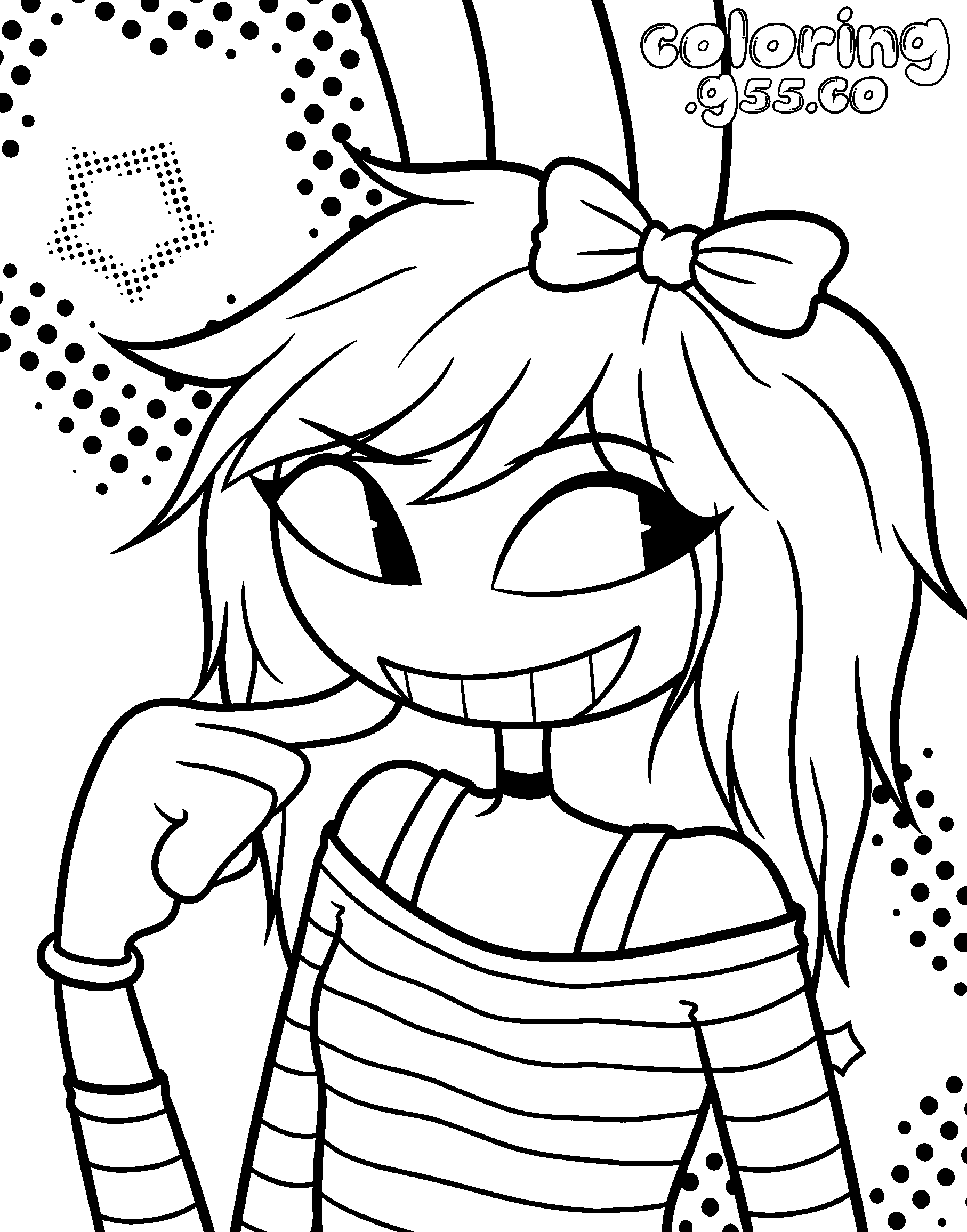 jax female version close up for kids tadc the amazing digital circus line art