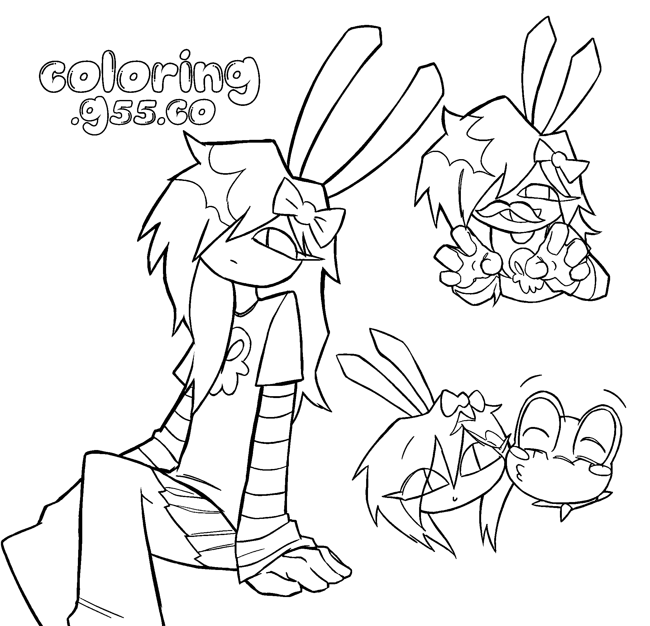 jax female version sheet for kids tadc the amazing digital circus line art