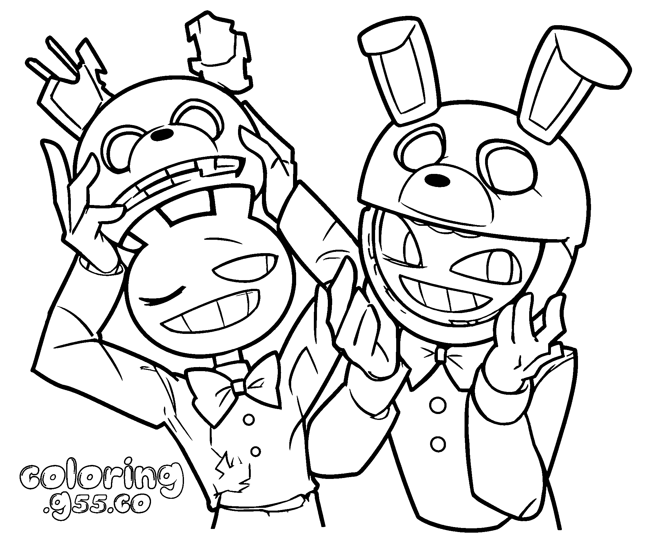 jax fnaf bonnie suit crossover line art