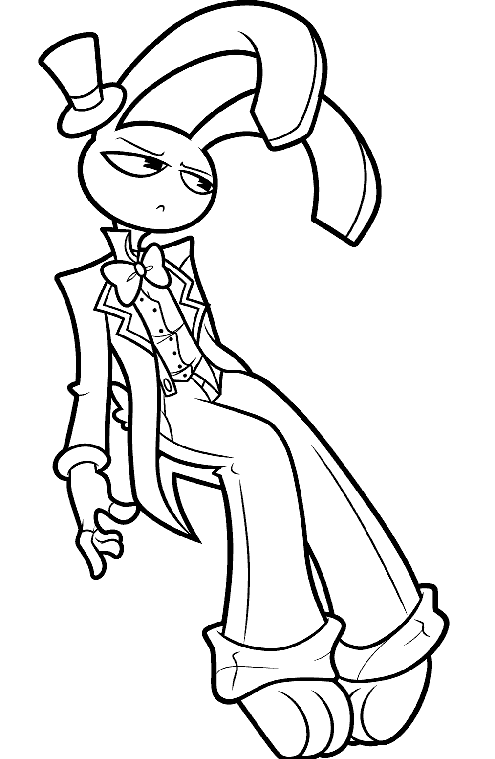jax gentleman tuxedo suit for kids tadc the amazing digital circus line art