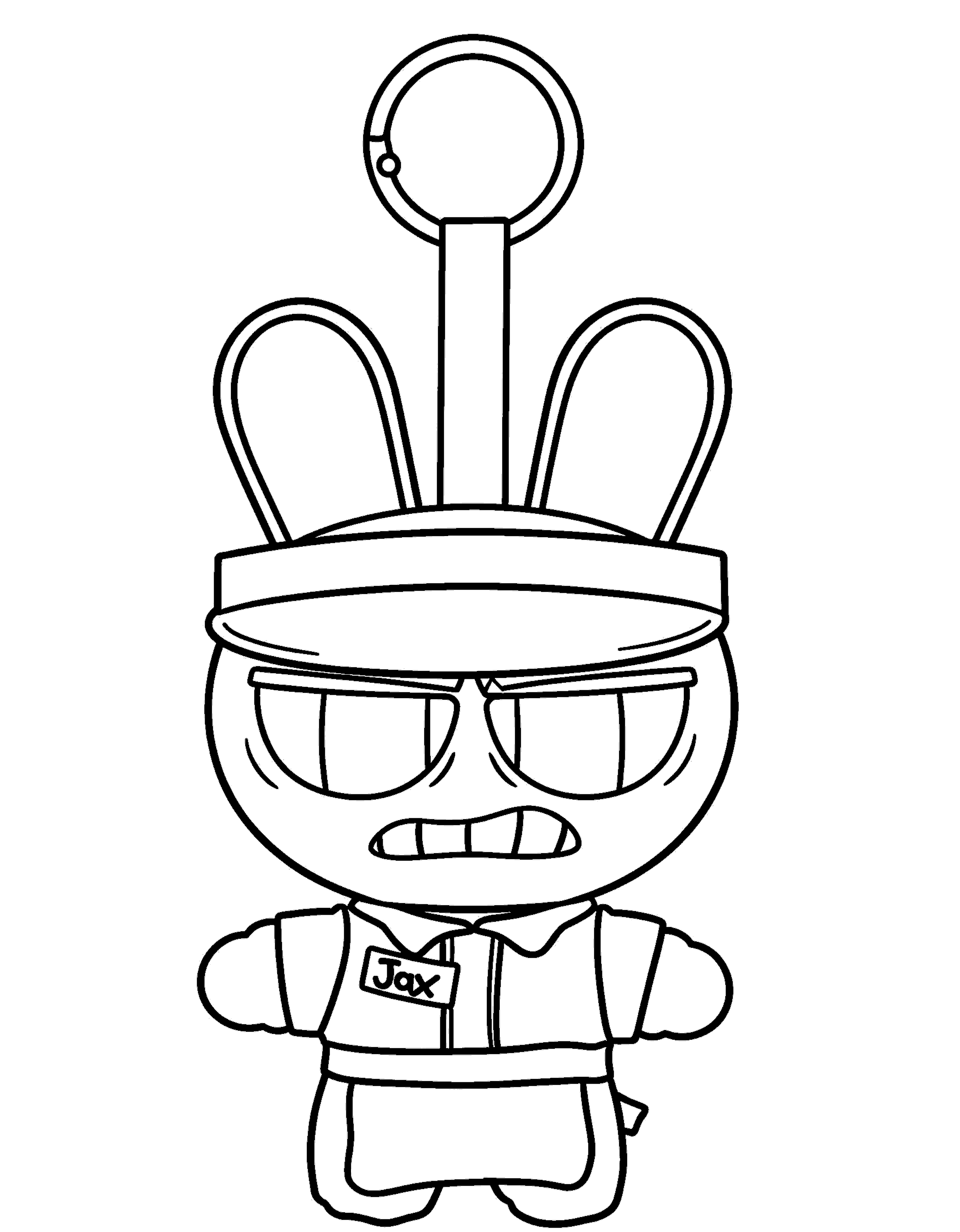 jax plush keychain fast food uniform for kids tadc the amazing digital circus line art