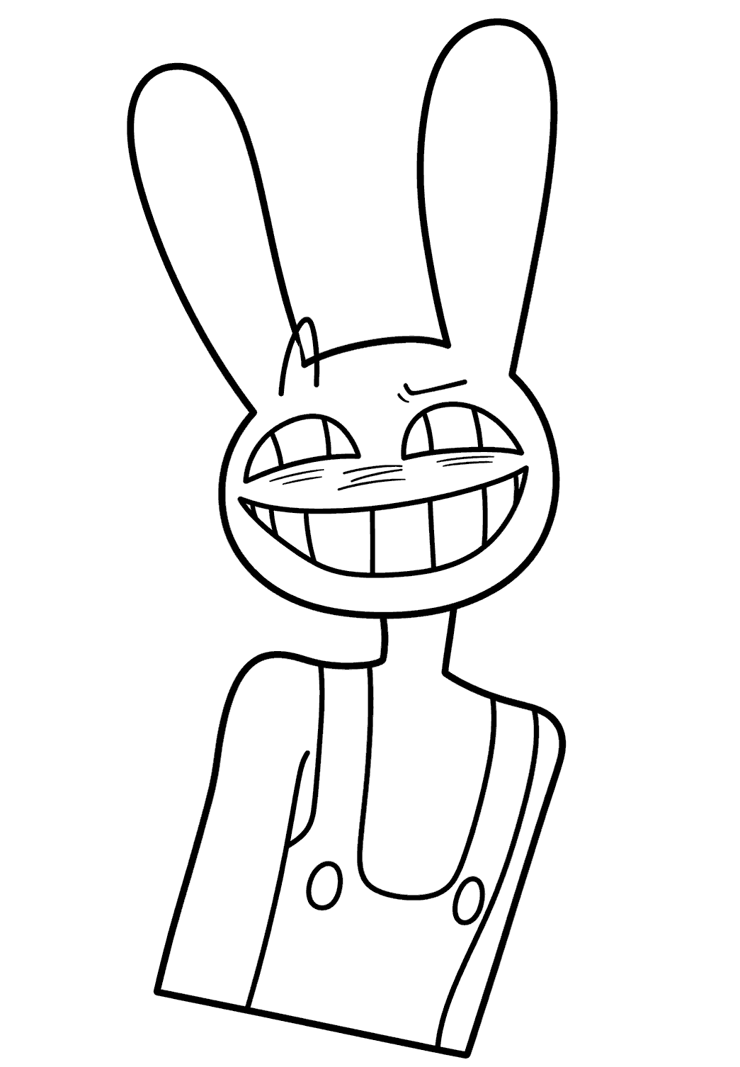 shy blushing jax smile for kids tadc the amazing digital circus line art