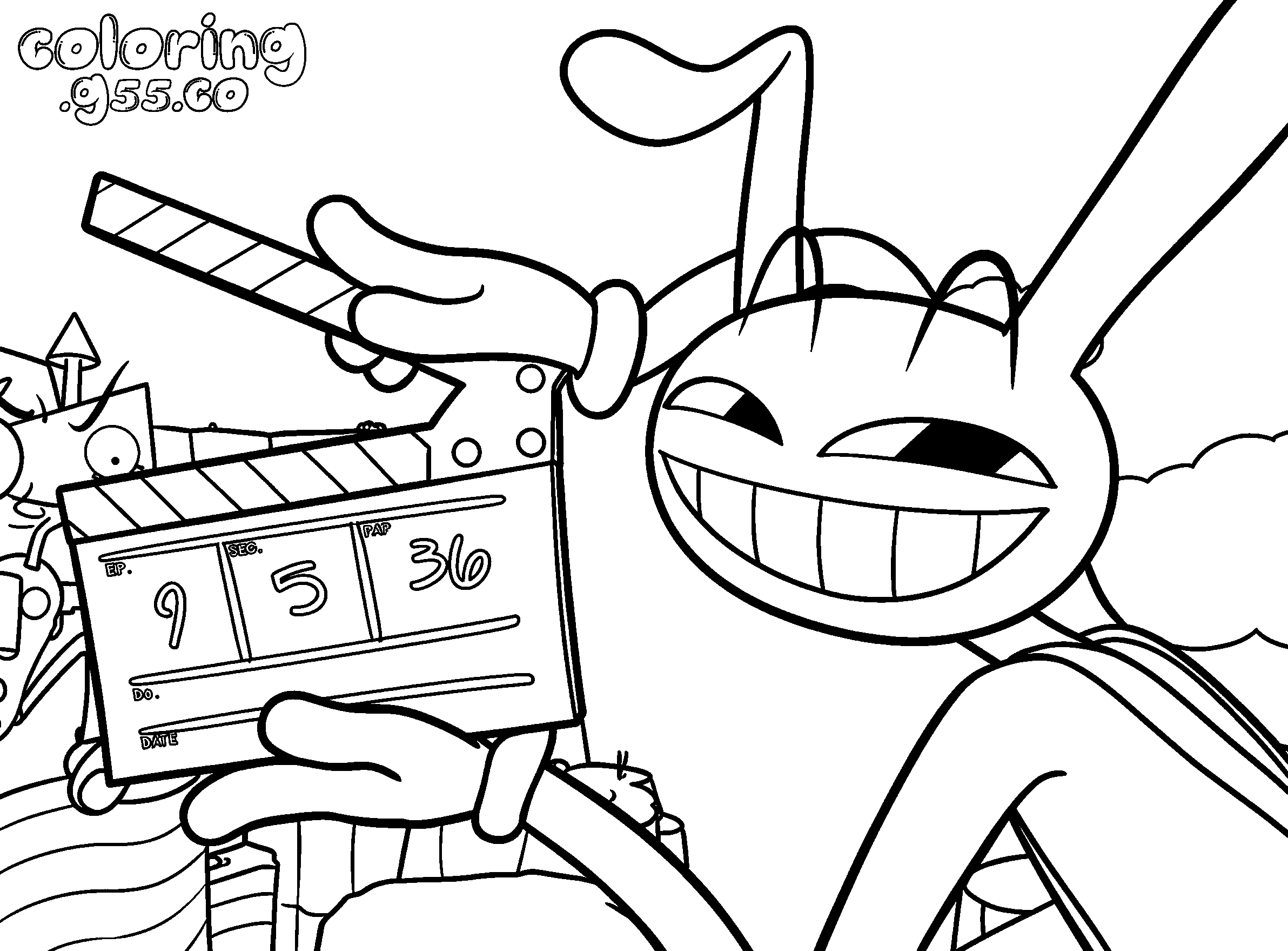 tadc jax clapperboard line art
