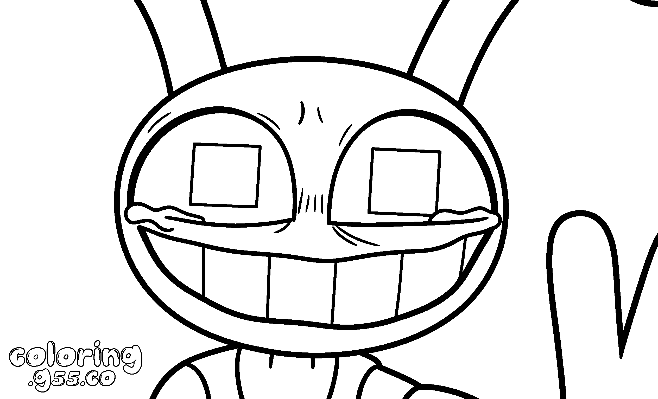 tadc jax creepy grin line art
