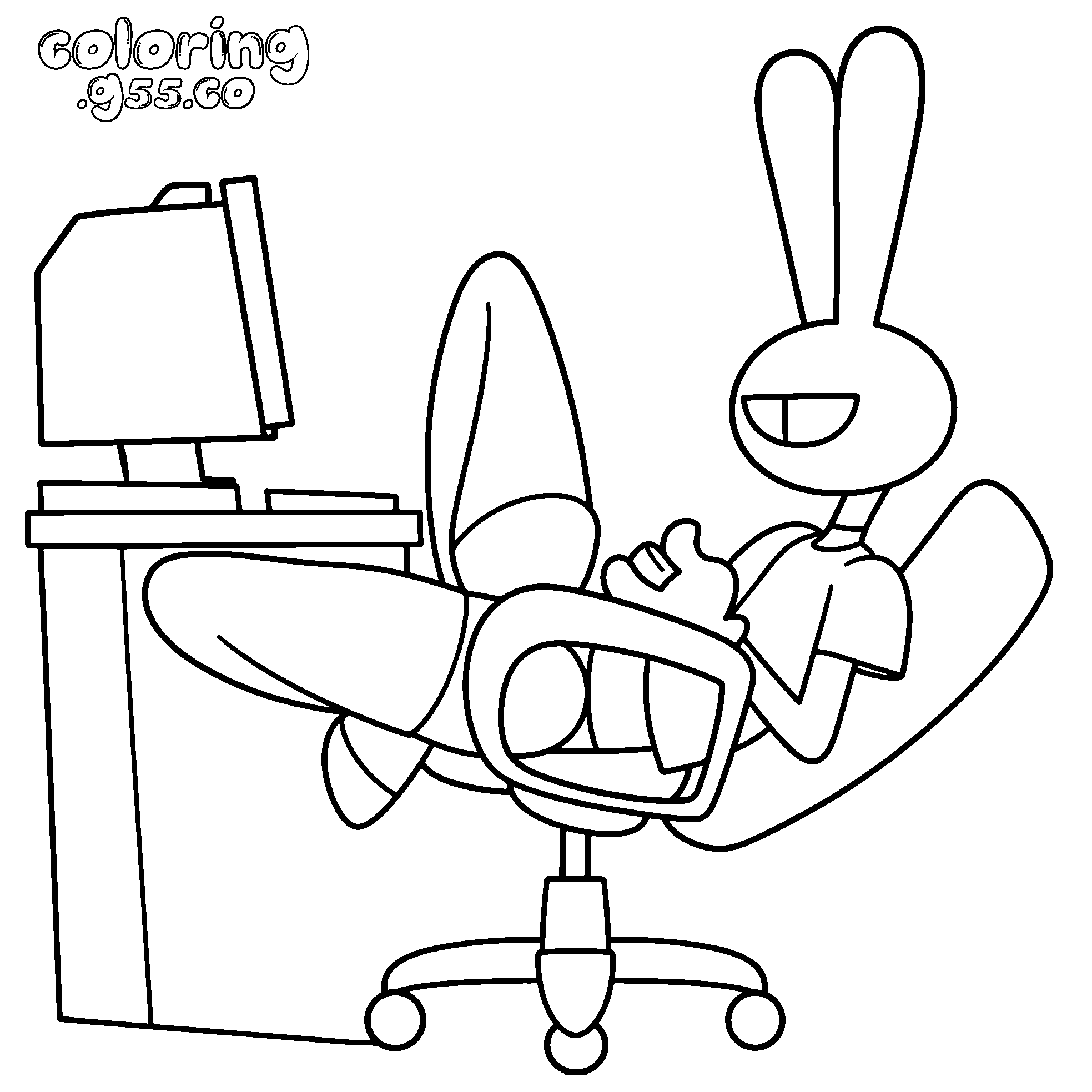 tadc jax gamer computer desk line art