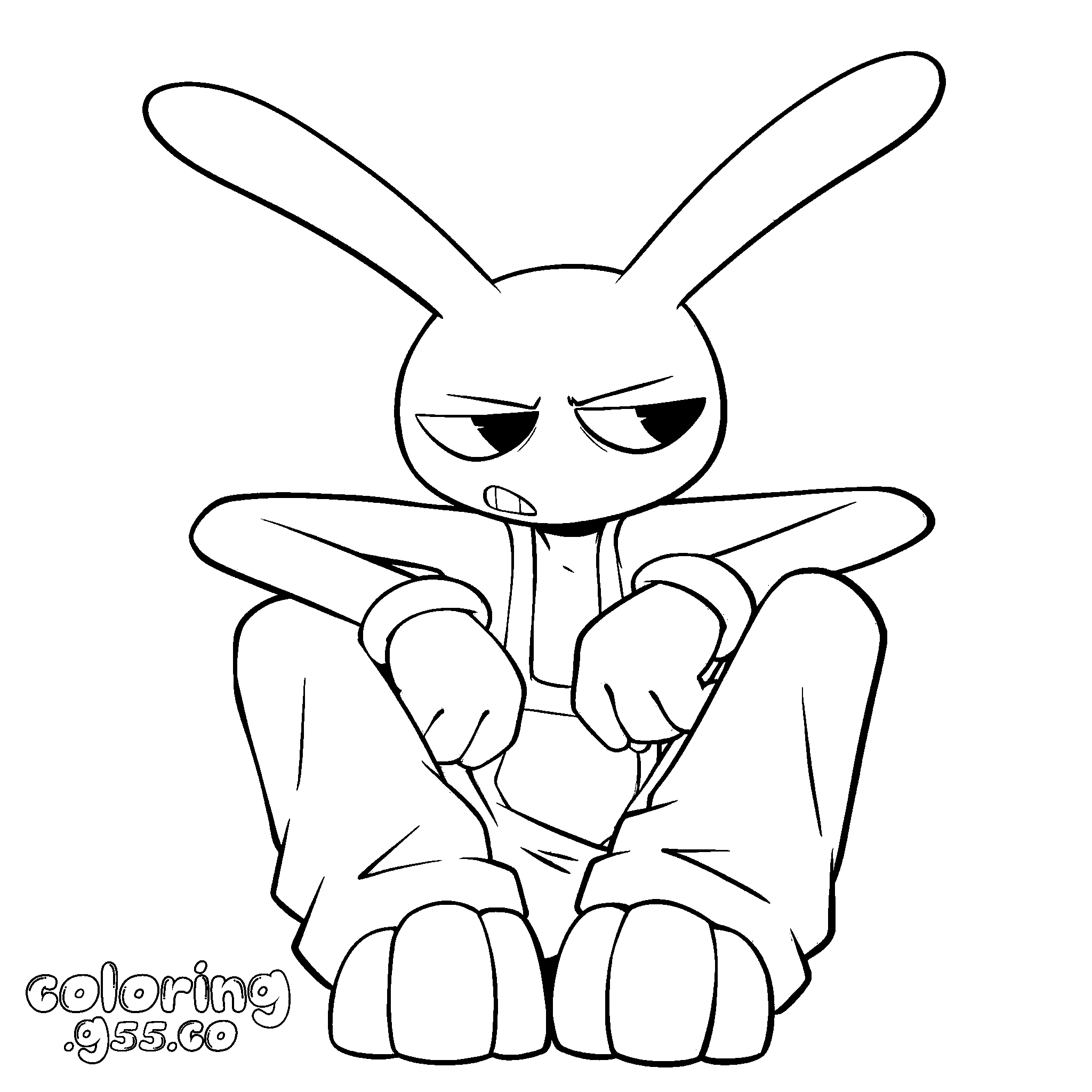 tadc jax sitting pose line art
