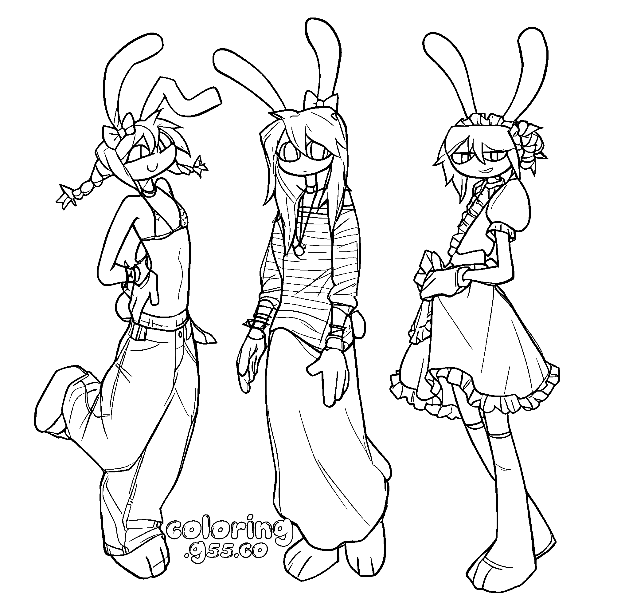 three female jax genderbend outfits for kids tadc the amazing digital circus line art