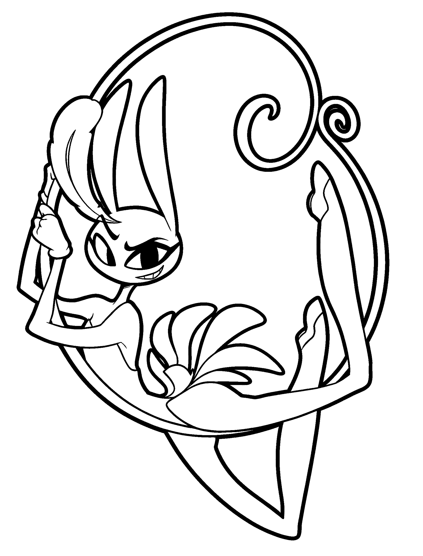 jax acrobat gymnastics hoop the amazing digital circus line art