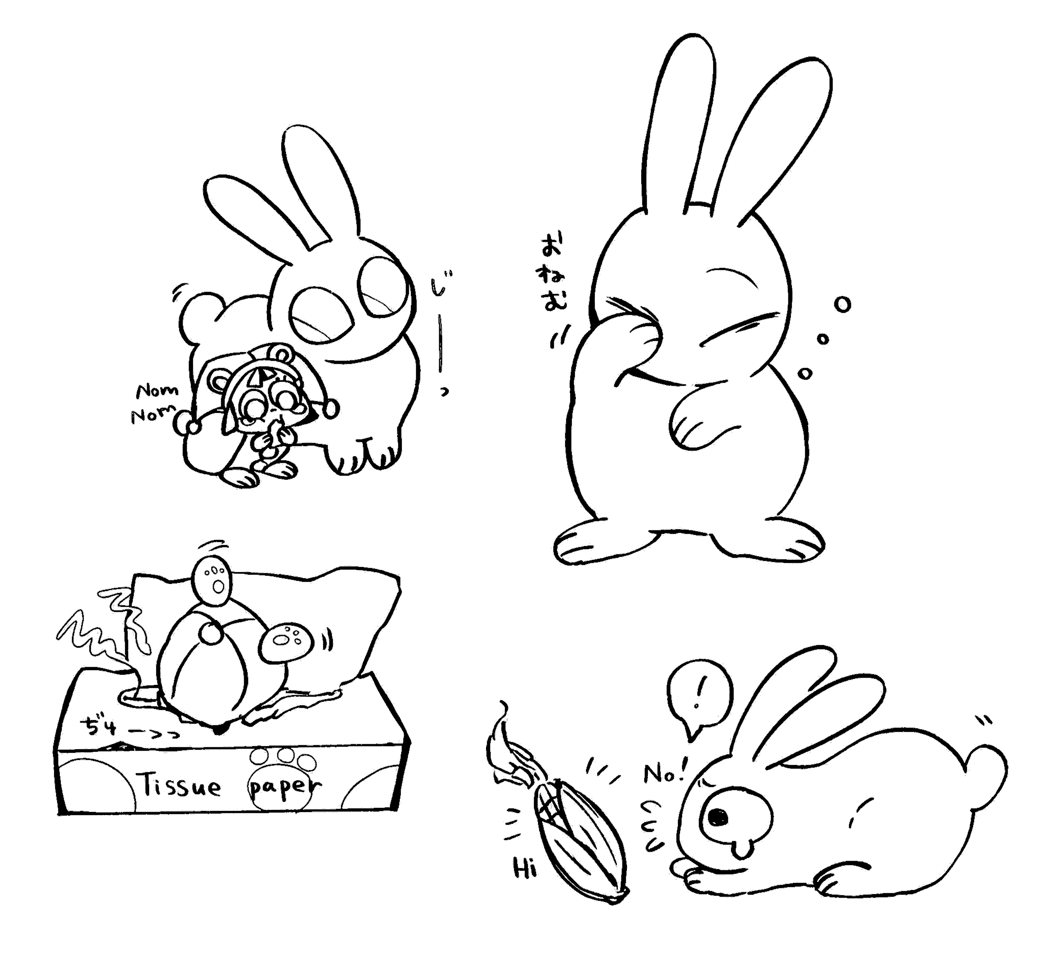 jax as real bunny and cute hamster pomni sketch sheet tadc the amazing digital circus line art for kids and adults