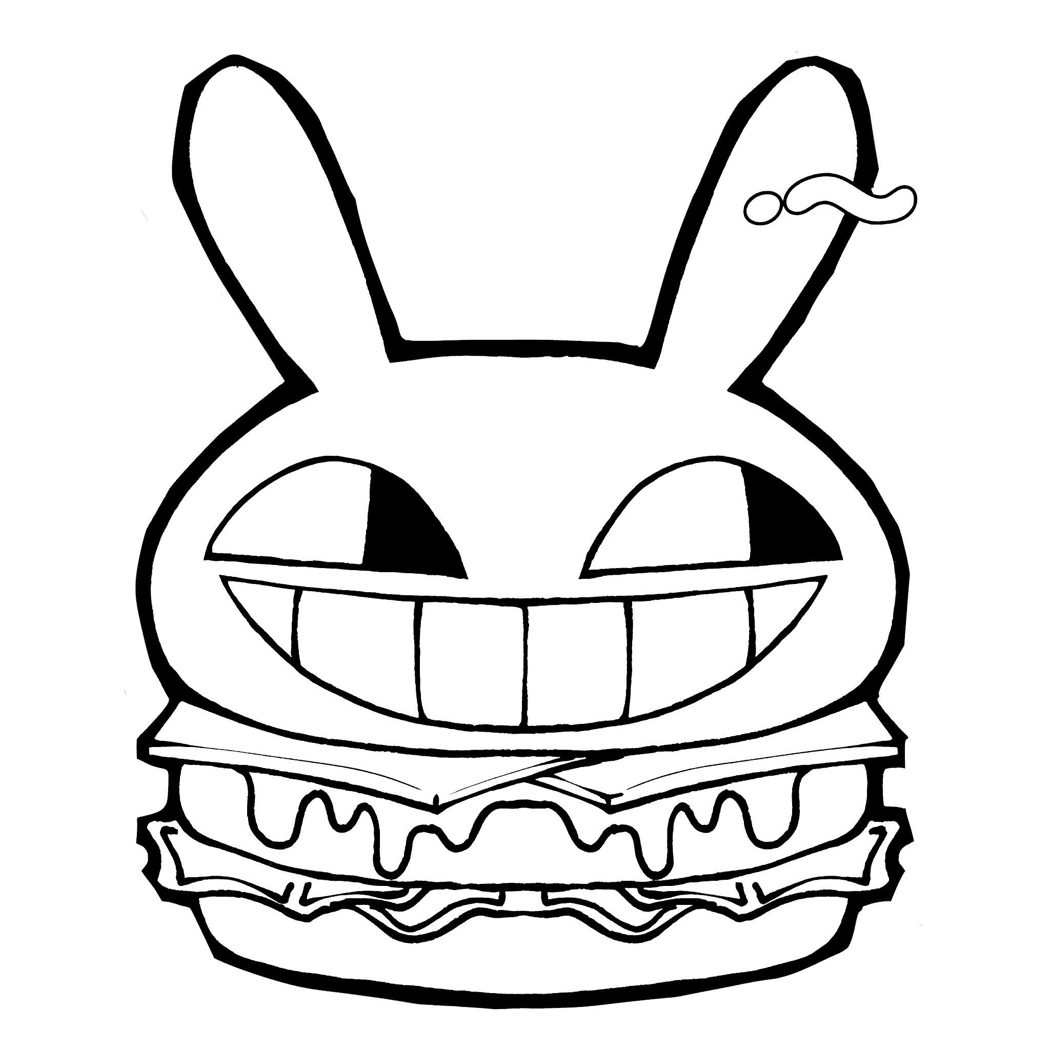 jax burger the amazing digital circus line art