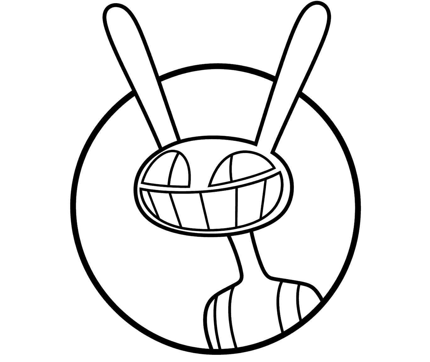 jax circle profile icon logo tadc the amazing digital circus line art for kids
