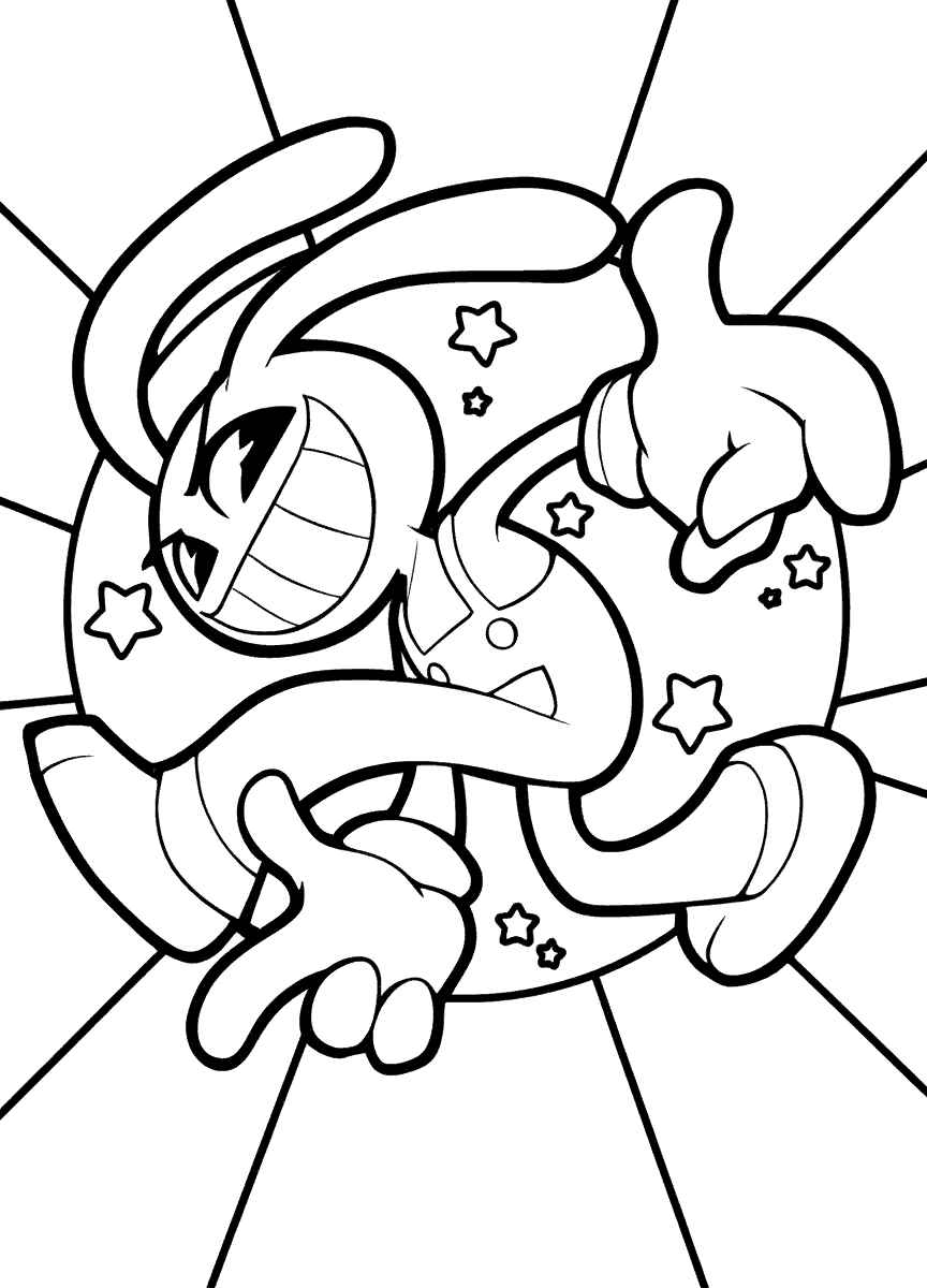 jax dynamic action pose the amazing digital circus line art