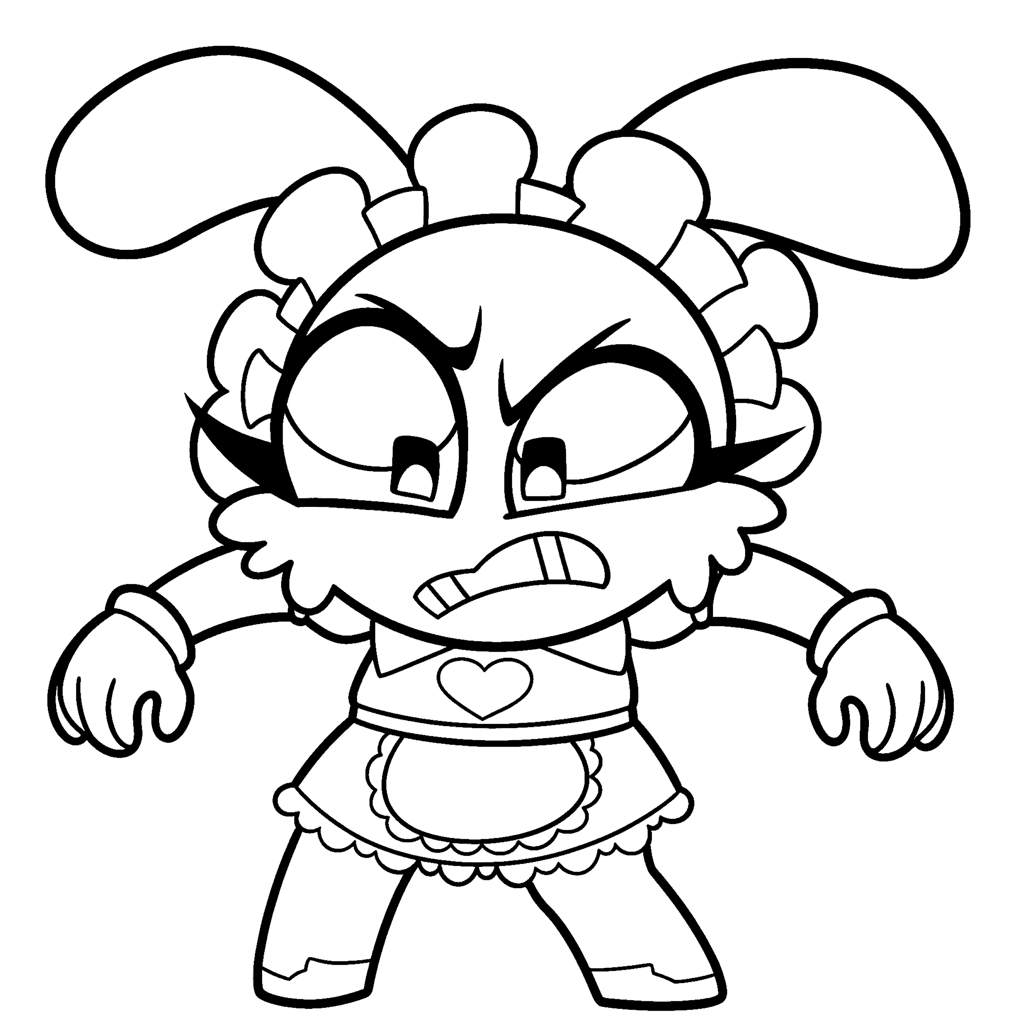 jax hands on hips the amazing digital circus line art