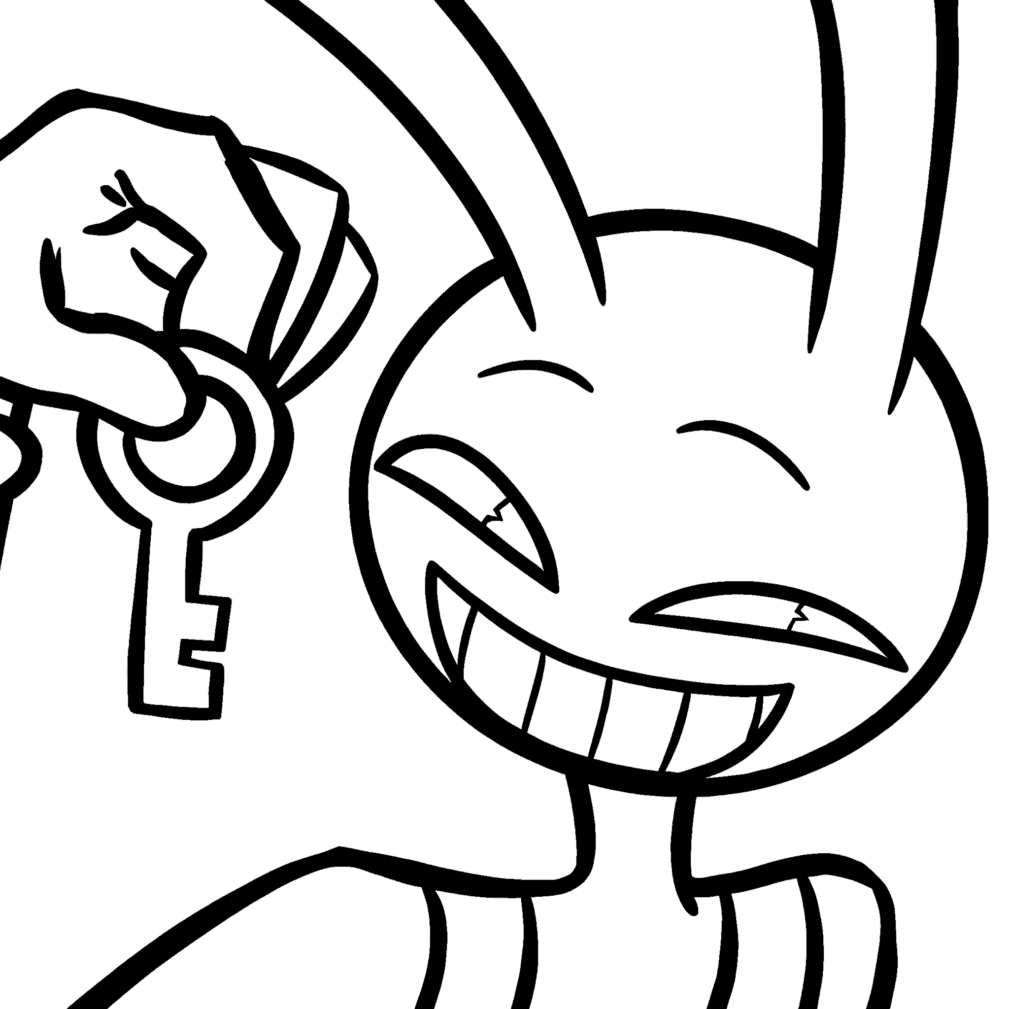 jax holding mystery key the amazing digital circus line art