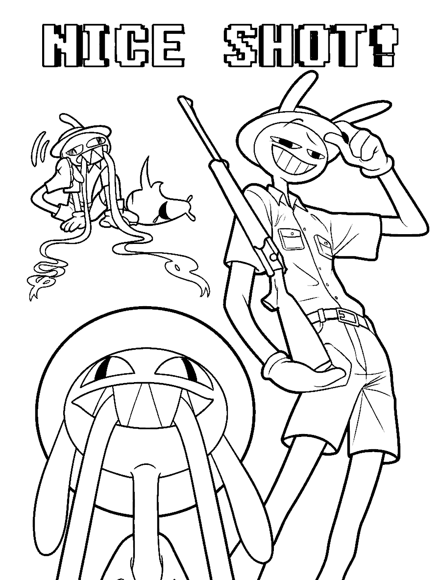 jax safari nice shot the amazing digital circus line art