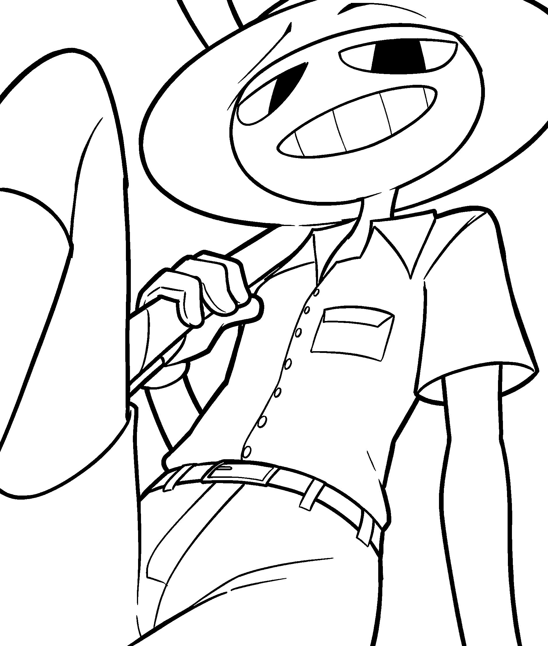 jax safari outfit cowboy hat western style tadc the amazing digital circus line art for kids