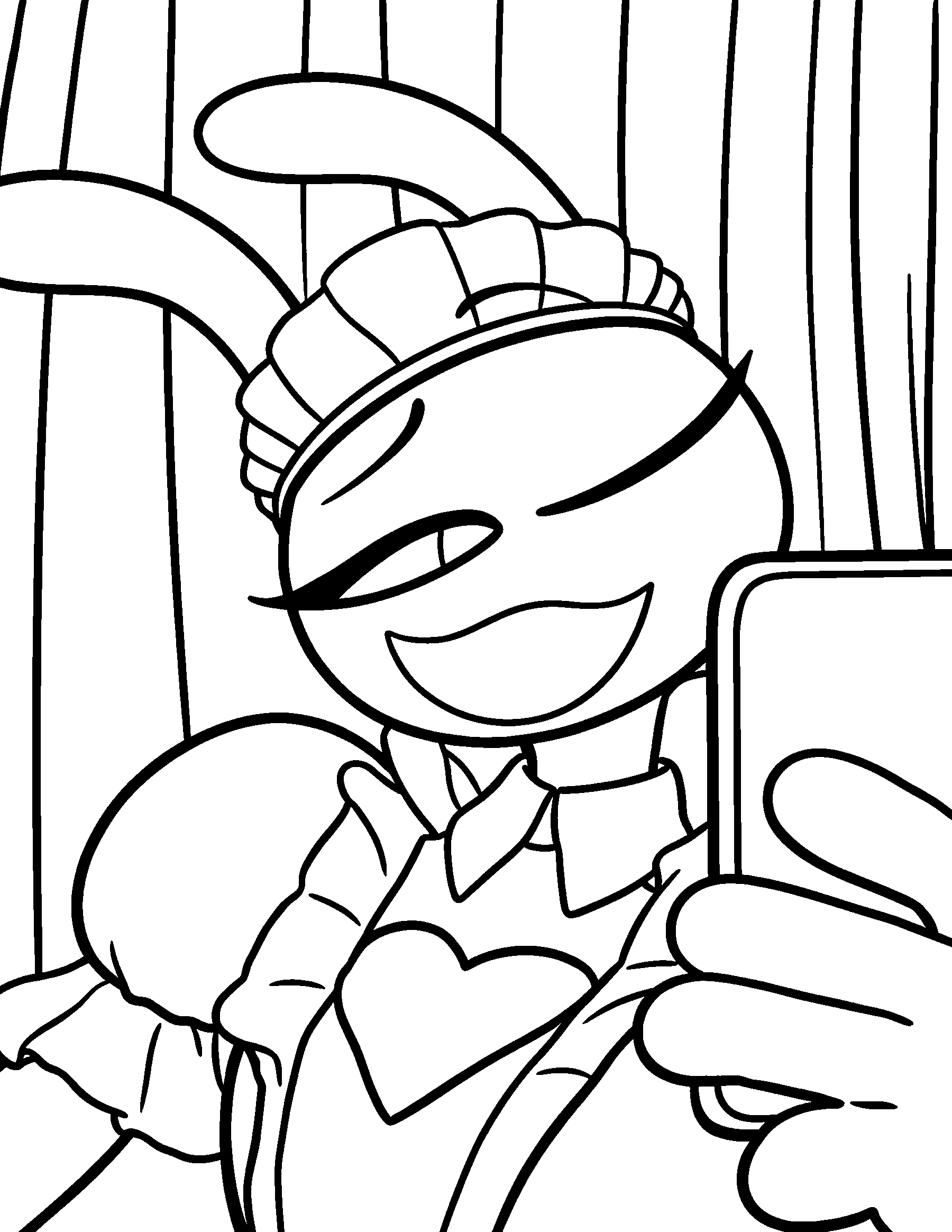 jax taking selfie maid dress mirror photo tadc the amazing digital circus line art for kids