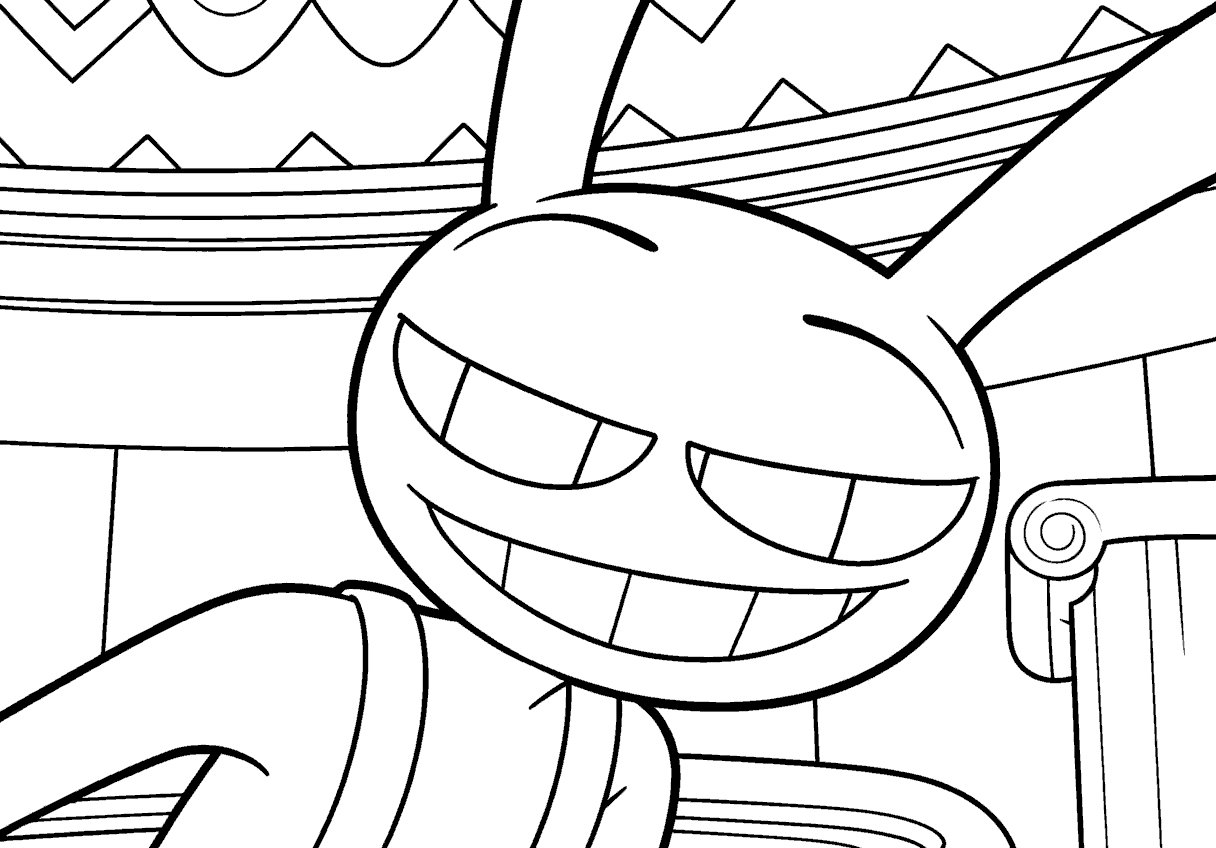jax the rabbit tall pose the amazing digital circus line art