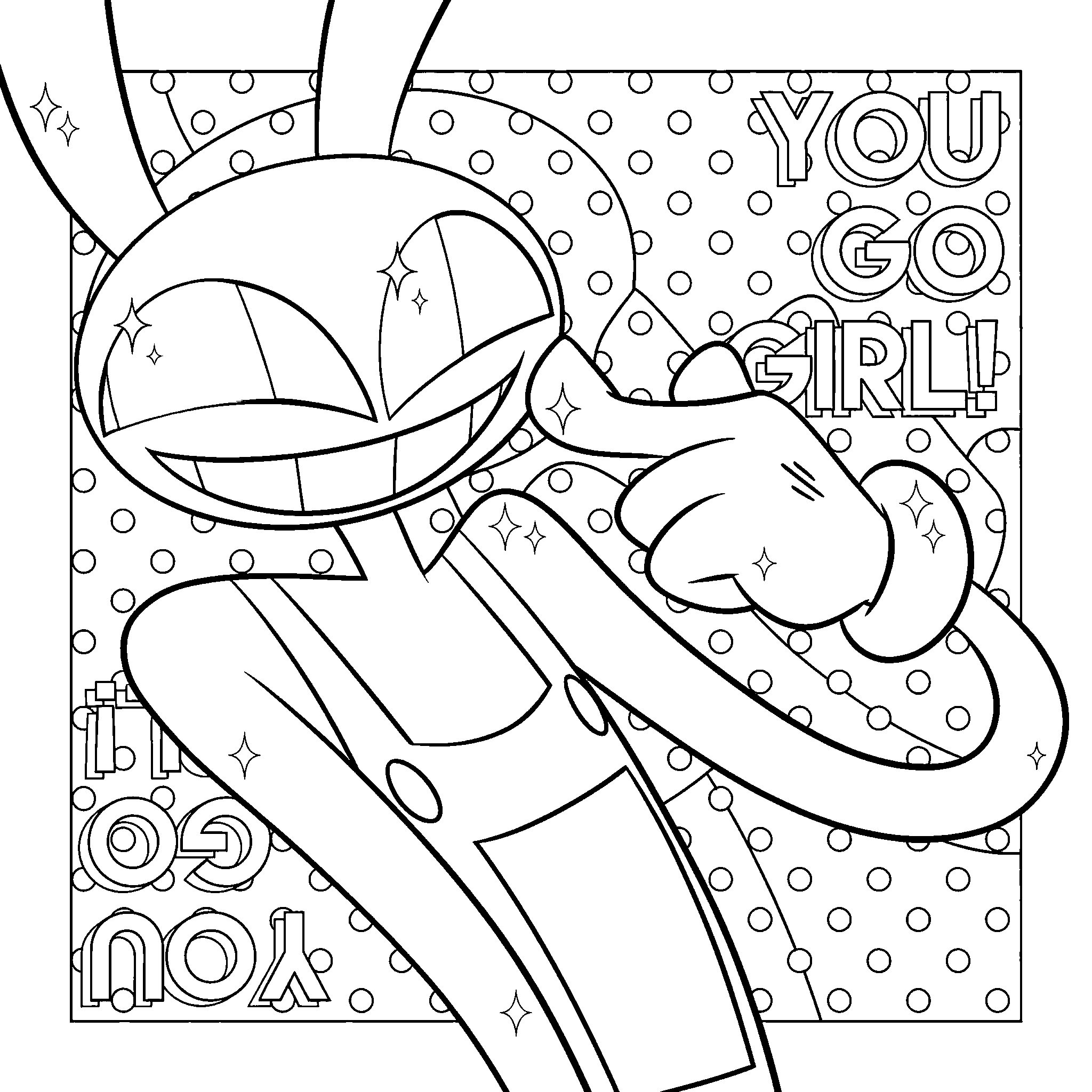 jax you go girl sparkle edition the amazing digital circus line art