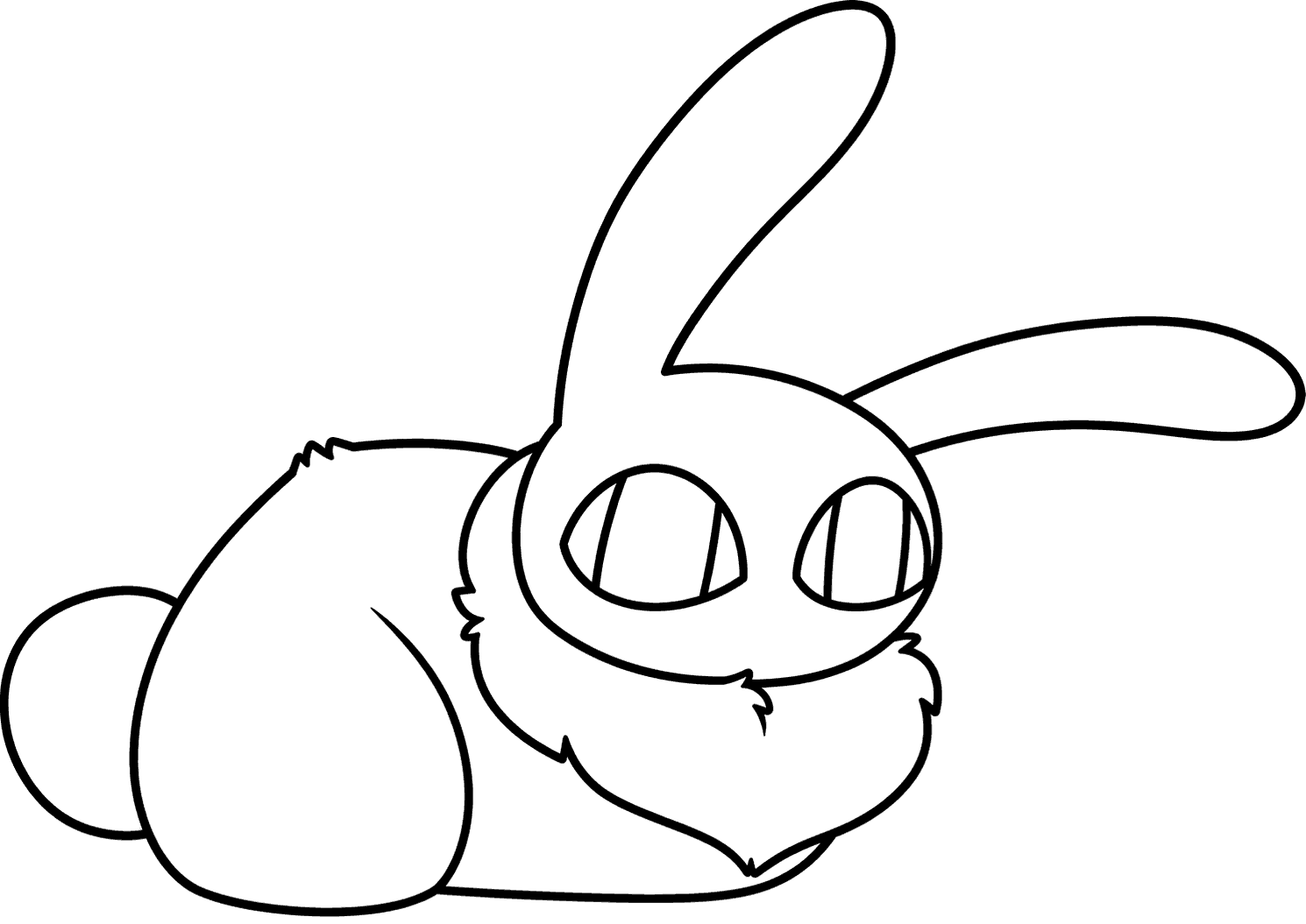 realistic animal jax fluffy bunny loaf tadc the amazing digital circus line art