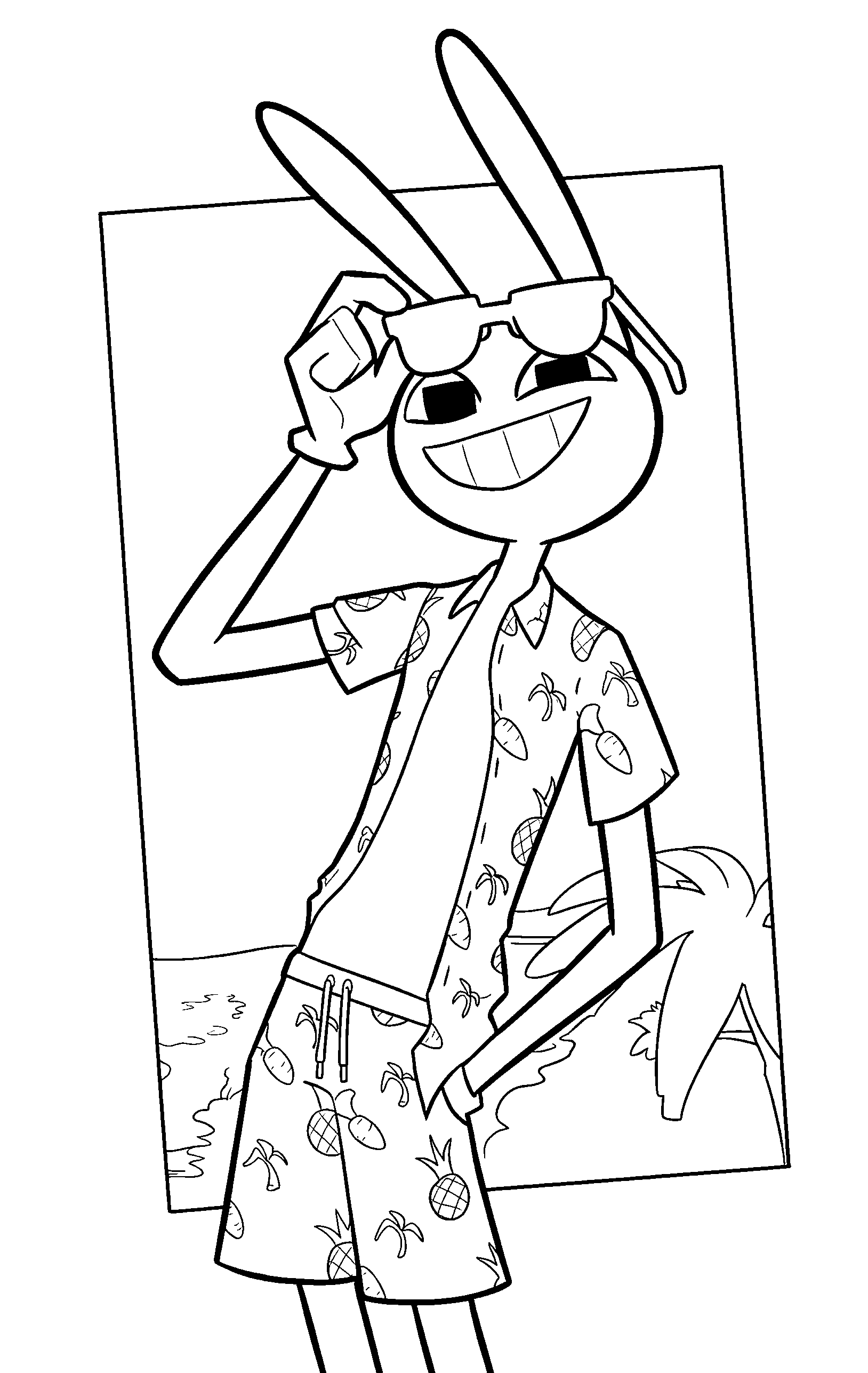 summer vacation jax the amazing digital circus line art