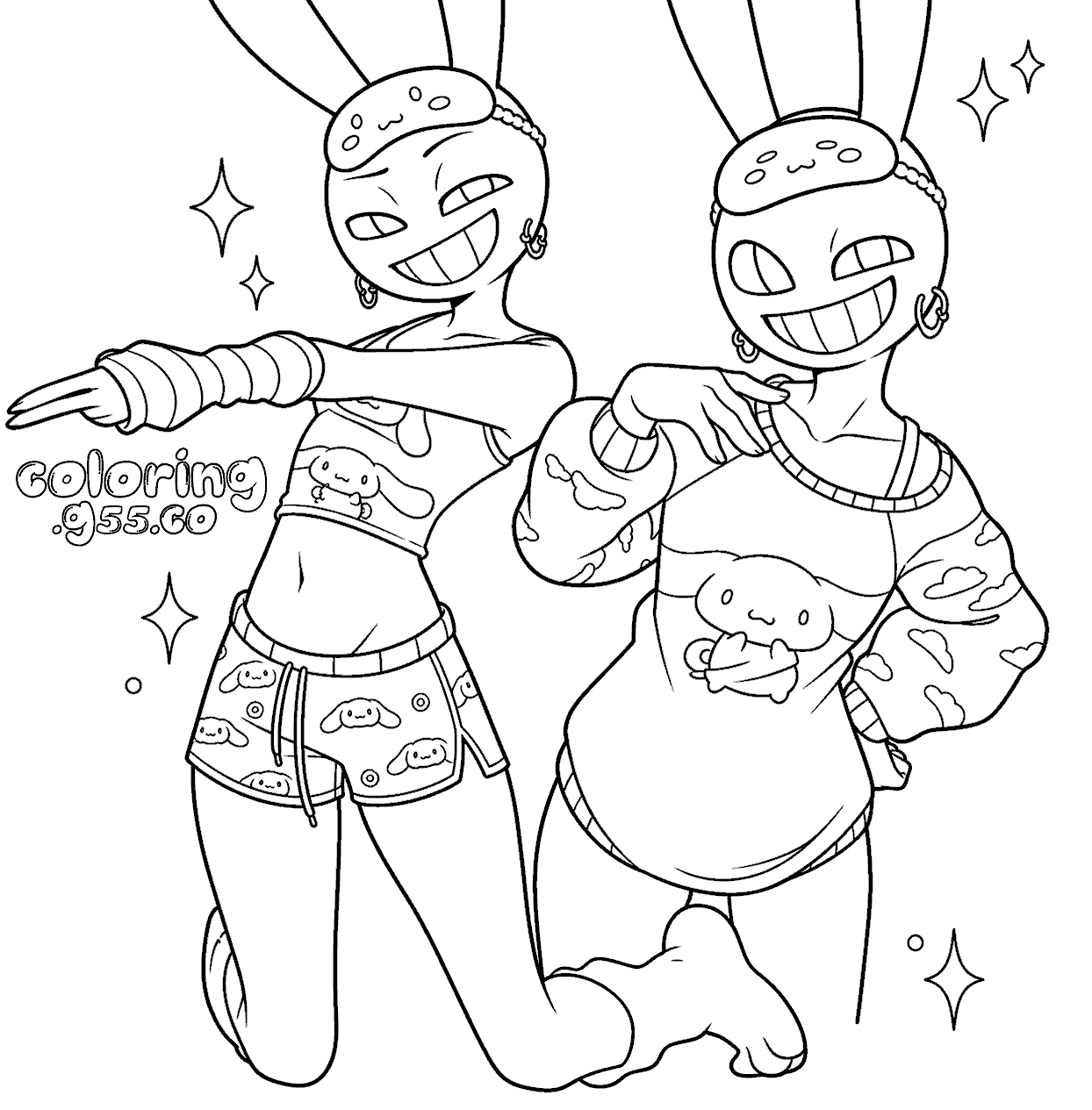 tadc jax cinnamoroll fashion y2k line art
