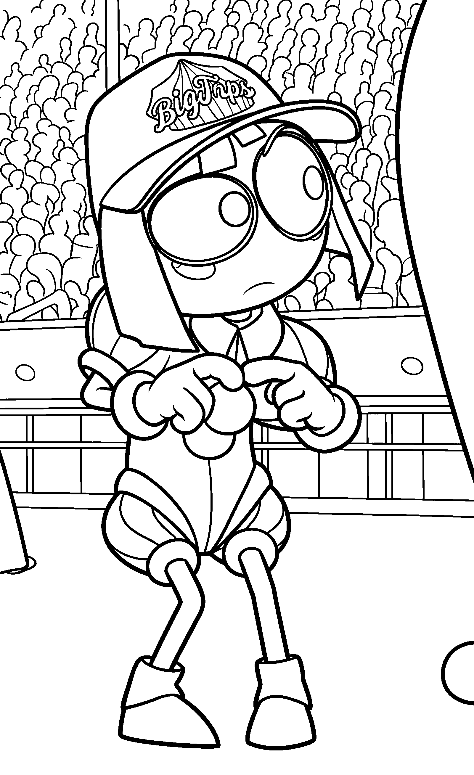 baseball fan pomni the amazing digital circus line art