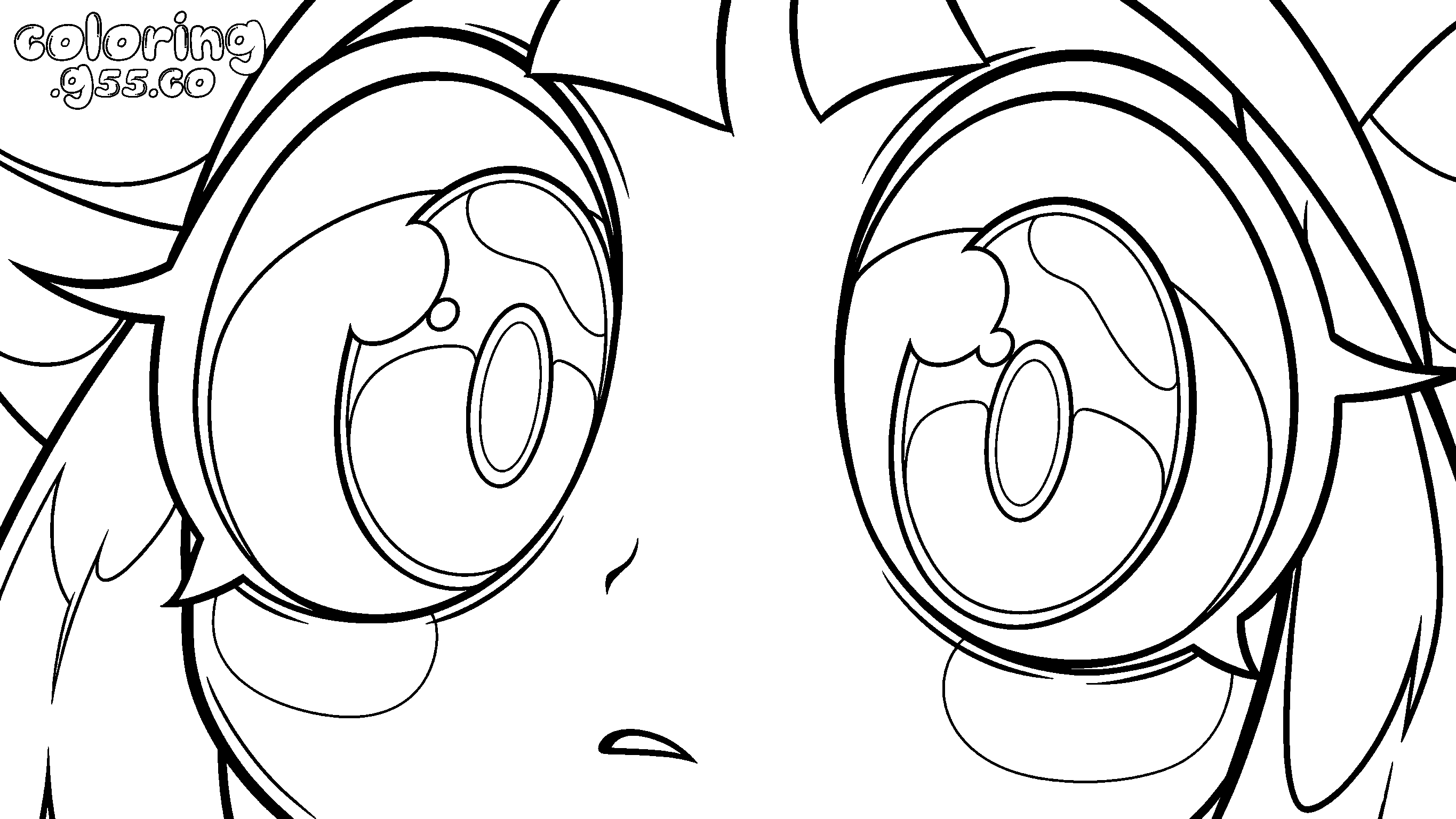big teary eyes pomni digital circus close up line art for kids
