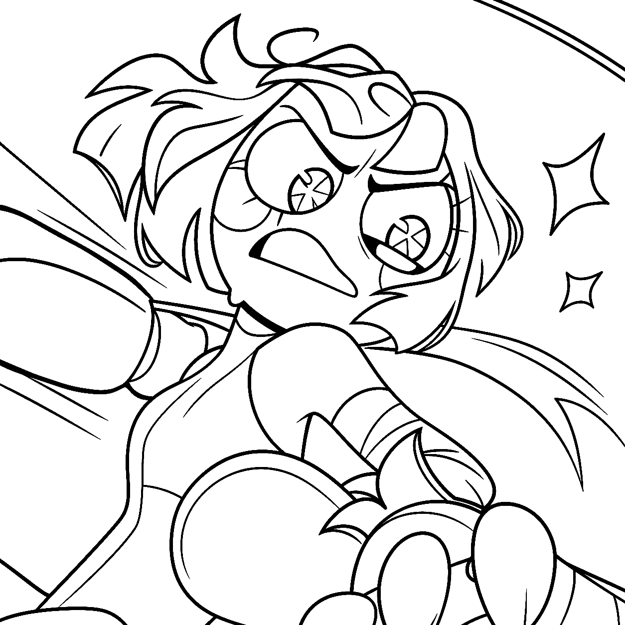 boxing pomni action fighting pose tadc the amazing digital circus line art