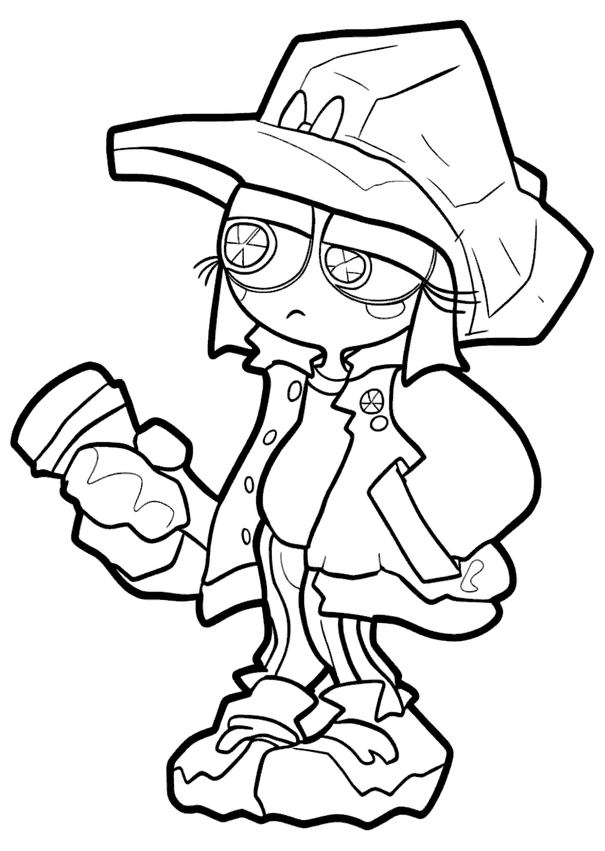 casual pomni with hat and coffee cup tadc the amazing digital circus line art