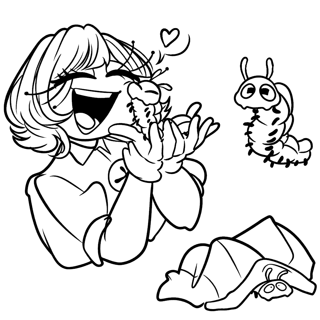 cute pomni holding jax caterpillar tadc the amazing digital circus line art
