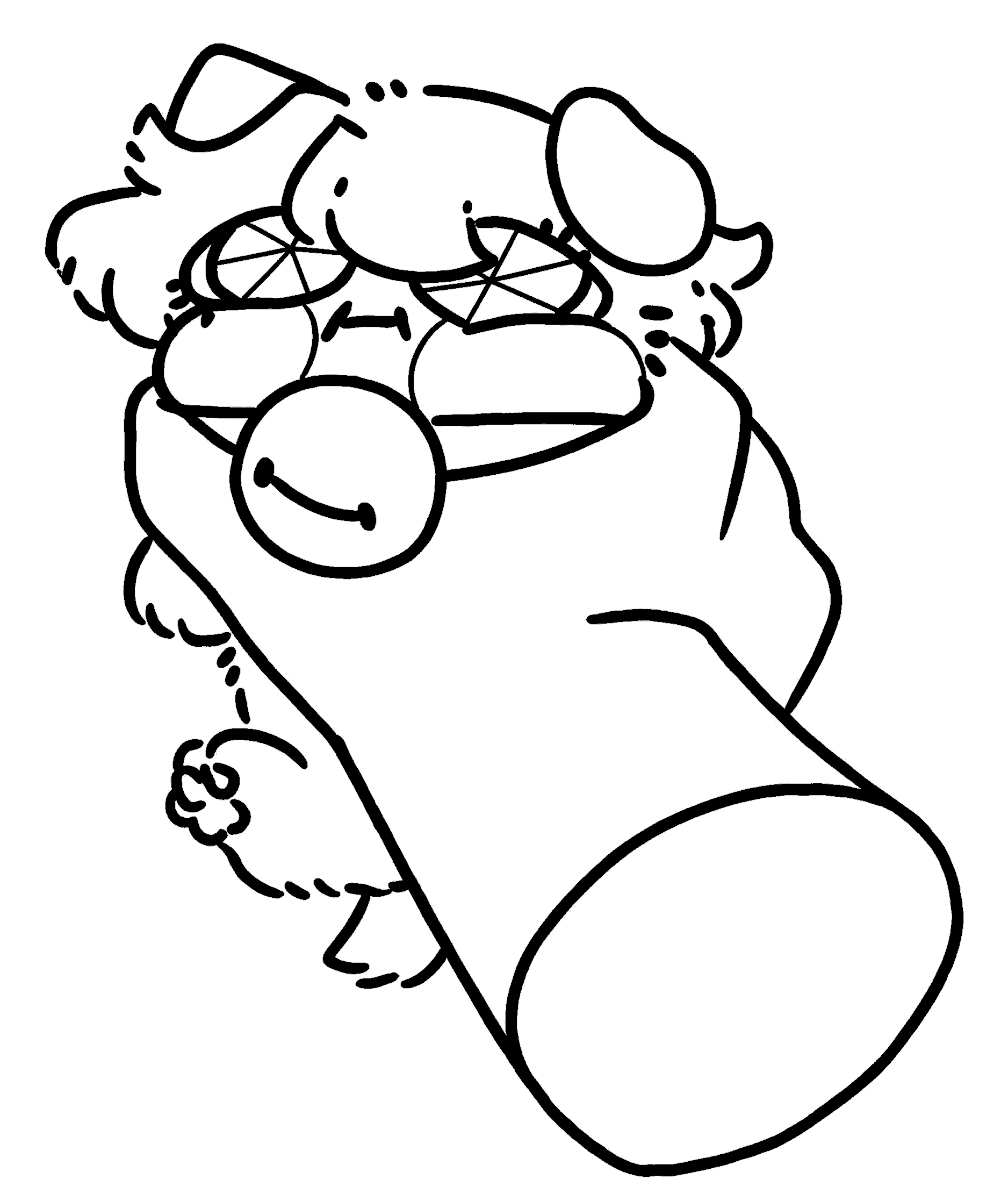 cute puppy pomni meme style tadc the amazing digital circus line art