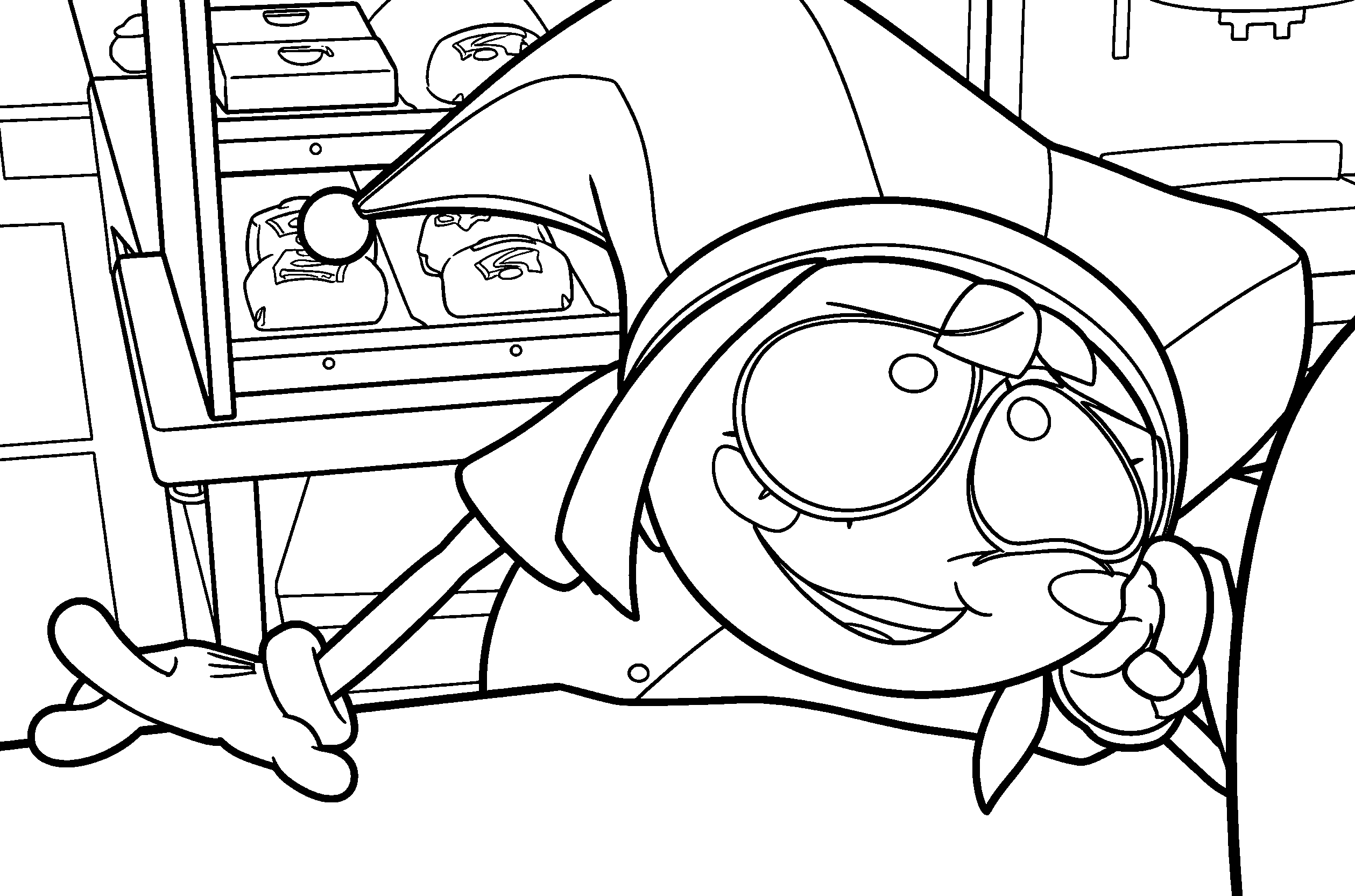 fast food cashier pomni the amazing digital circus line art