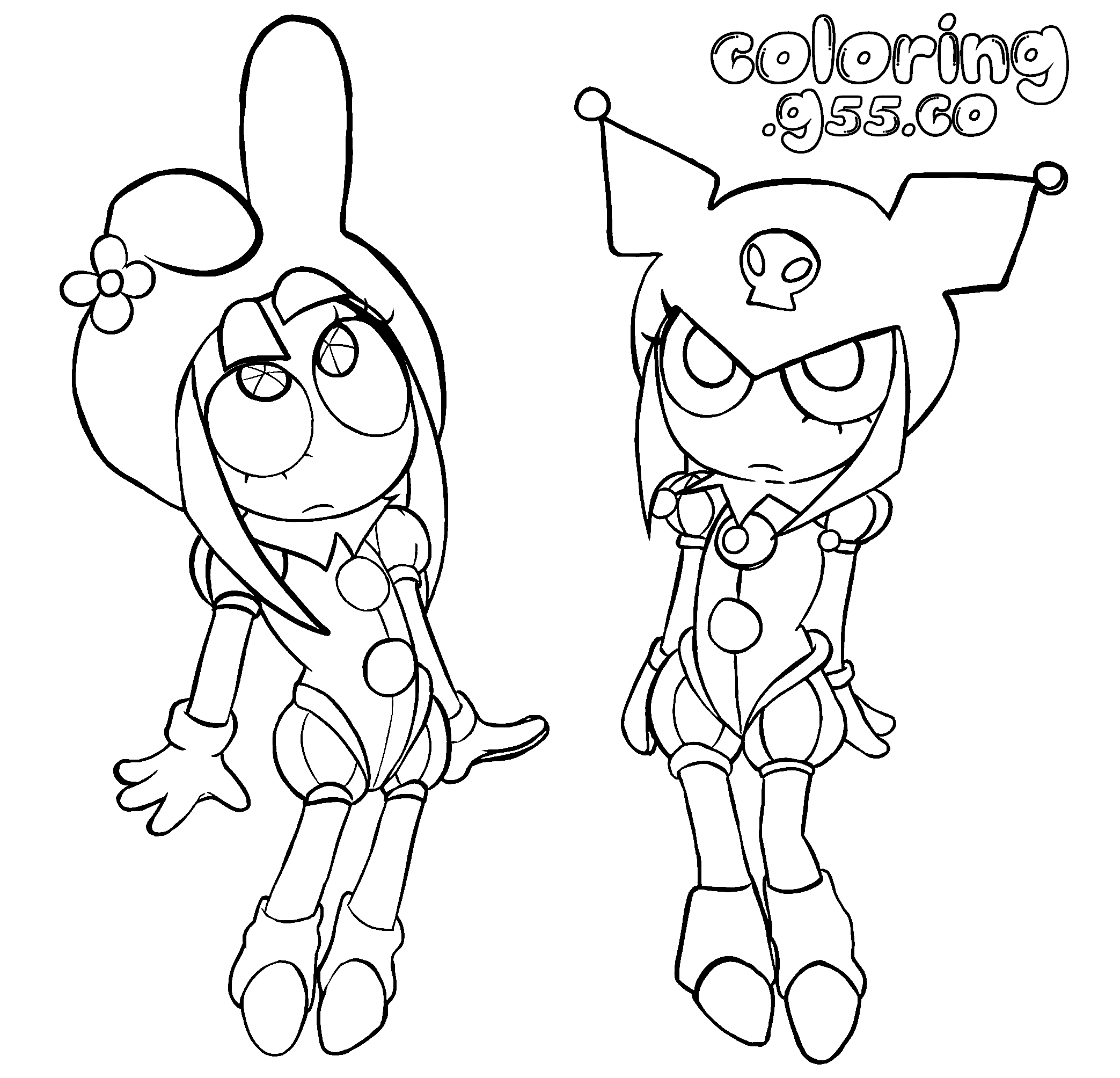 pomni anime cosplay crossover for kids tadc the amazing digital circus line art