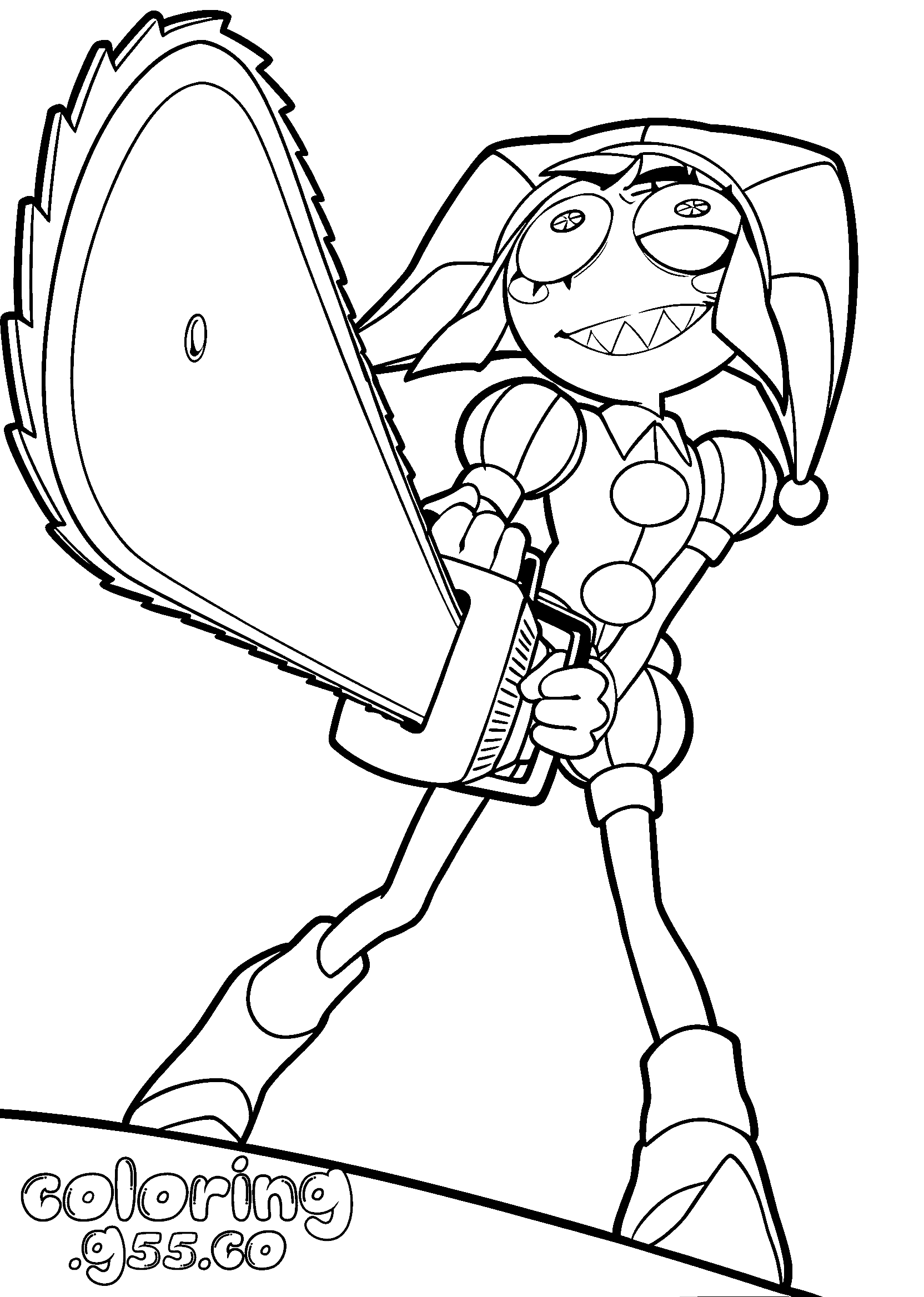 pomni chainsaw horror mode for kids tadc the amazing digital circus line art