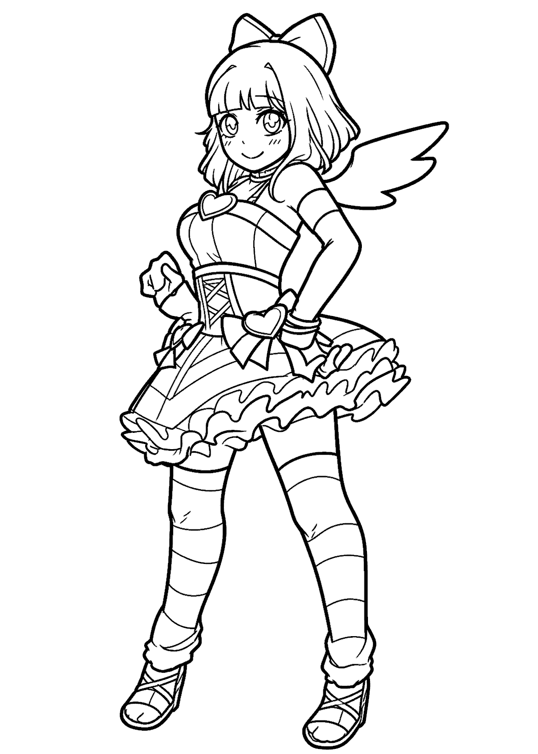 pomni panty and stocking angel style for kids tadc the amazing digital circus line art