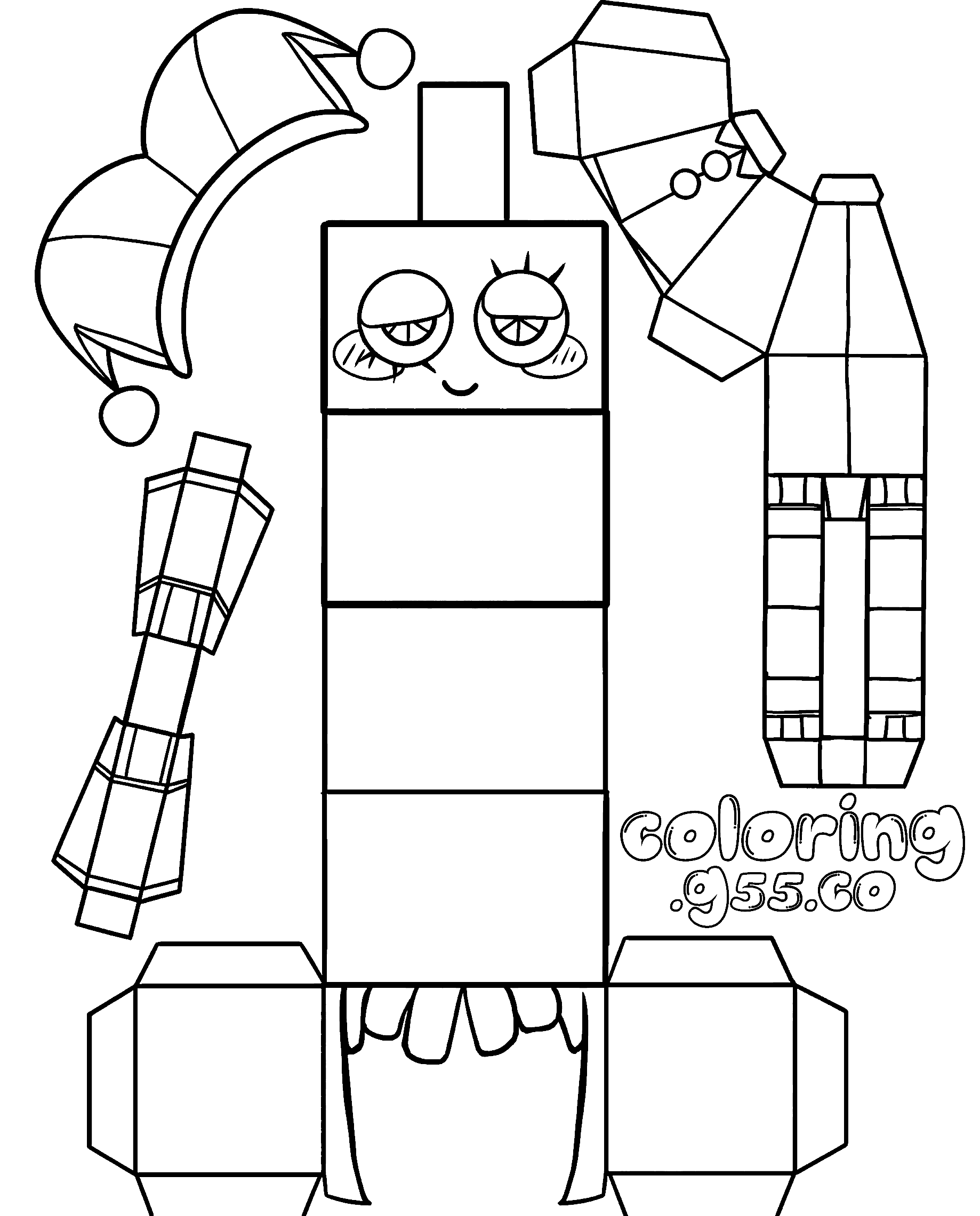 pomni papercraft block toy for kids tadc the amazing digital circus line art