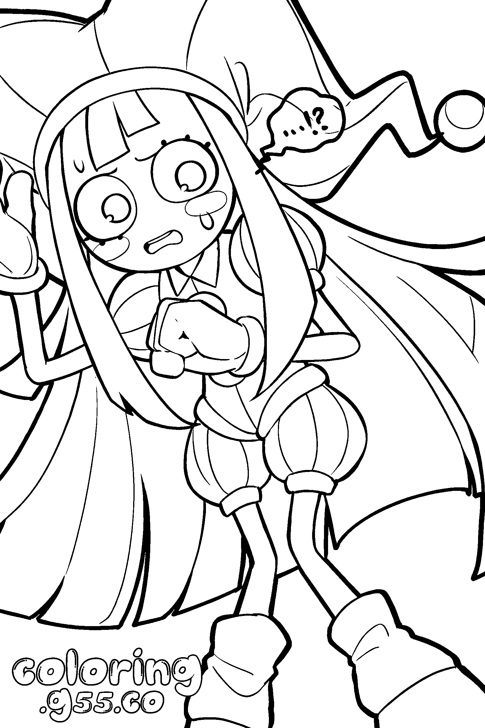 pomni scared shocked pose for kids tadc the amazing digital circus line art