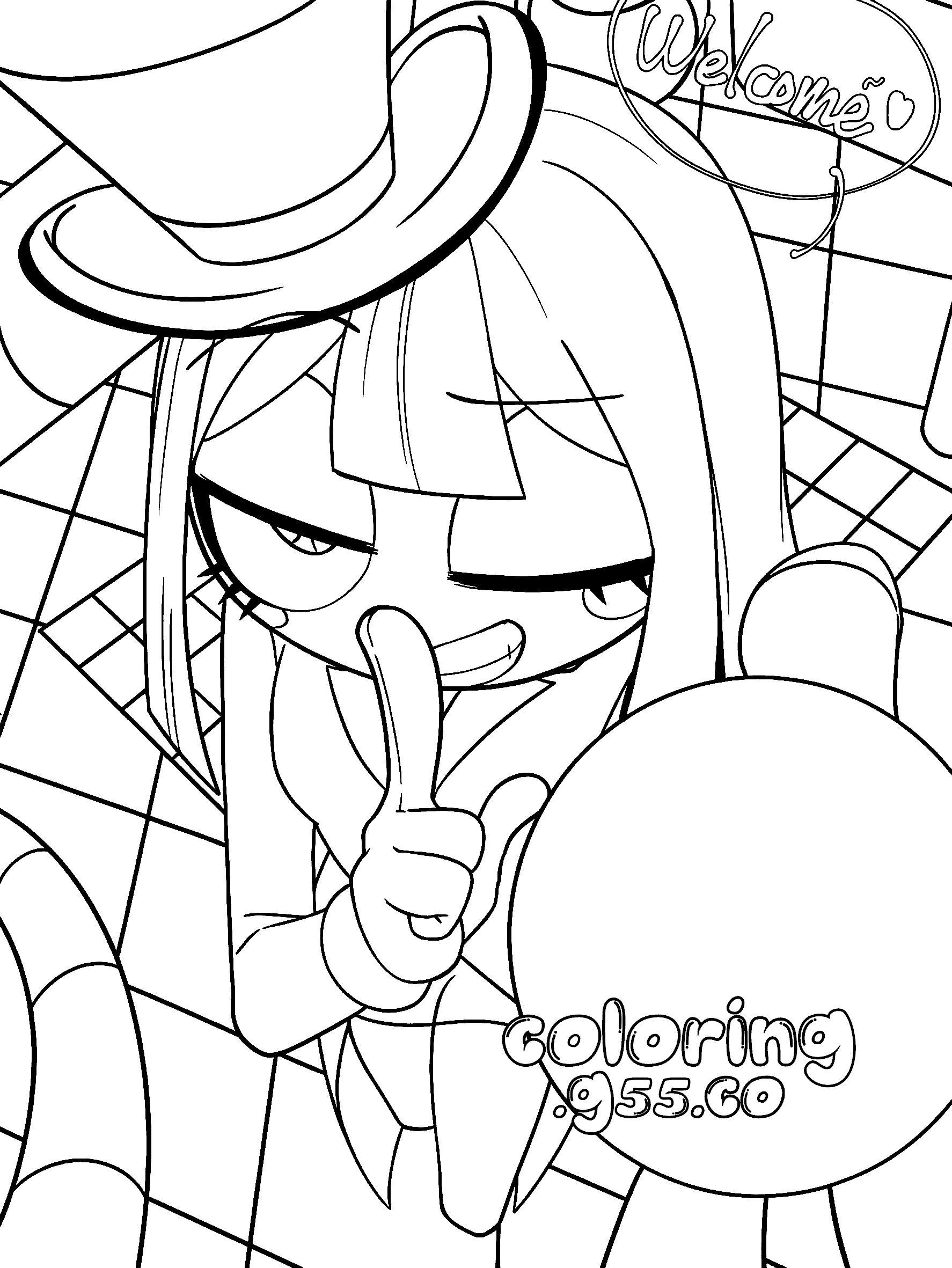 ringmaster pomni making shh secret gesture for kids tadc the amazing digital circus line art