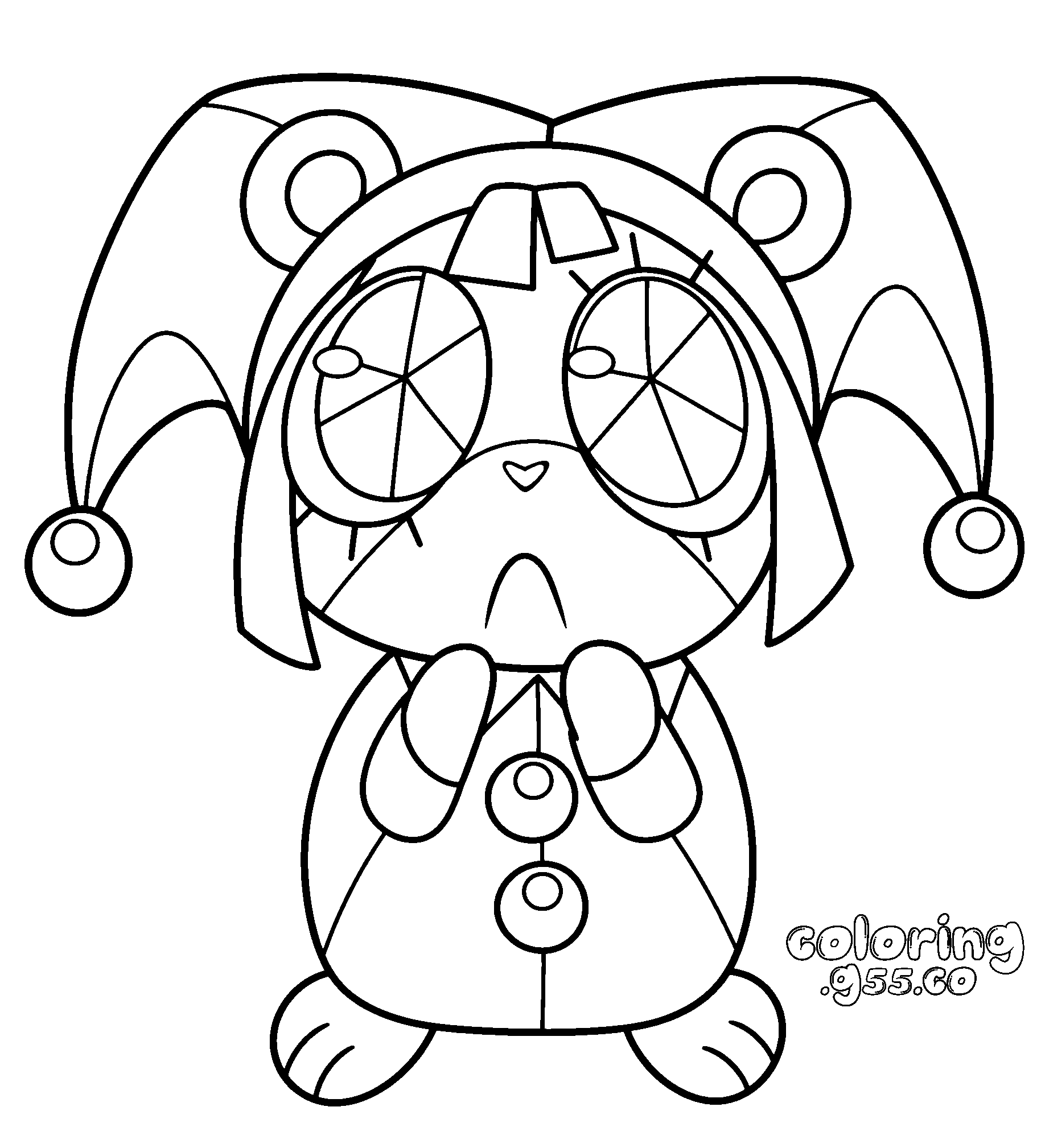tadc chibi pomni hamster outfit line art