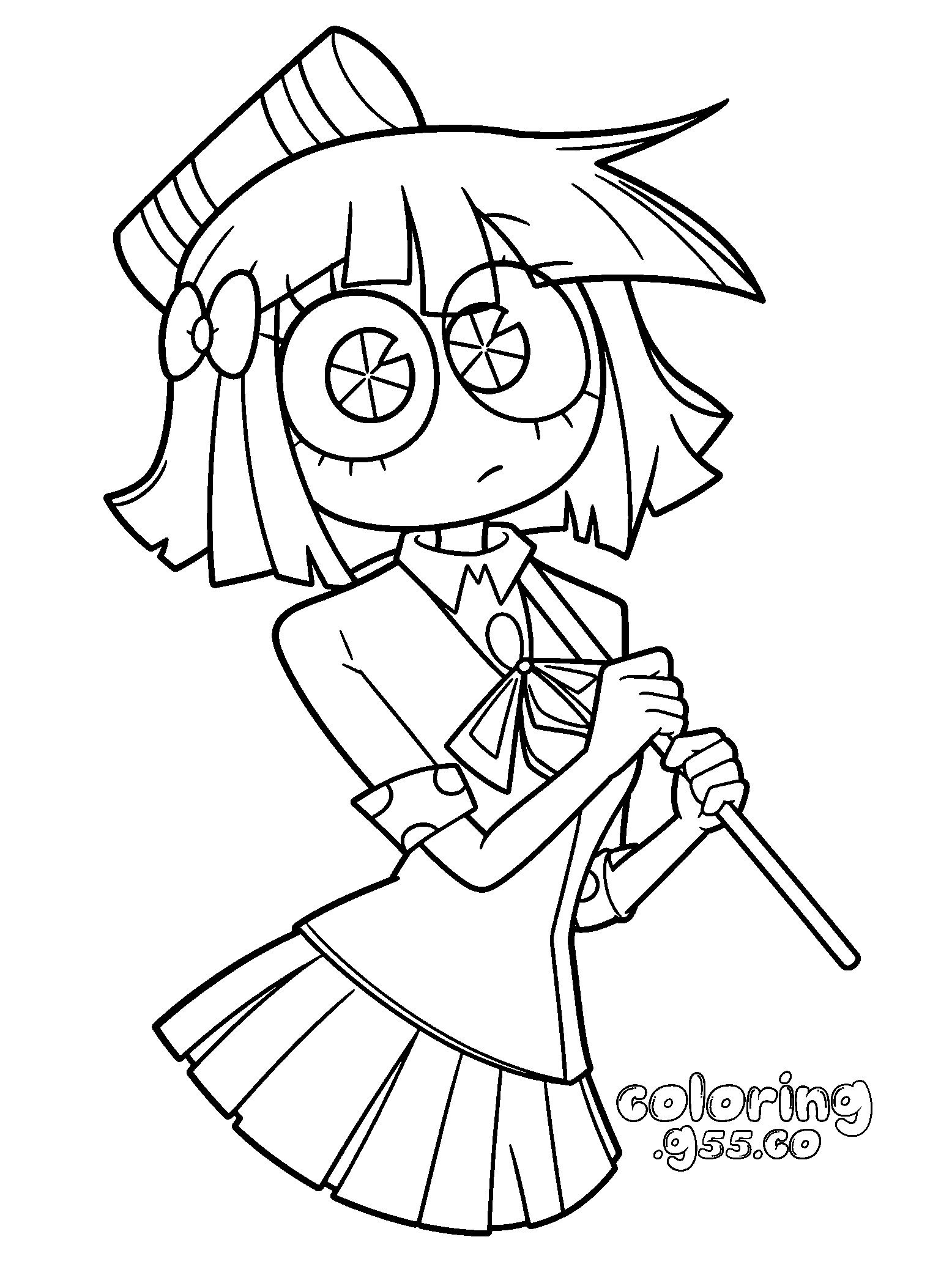 tadc cute pomni school uniform line art