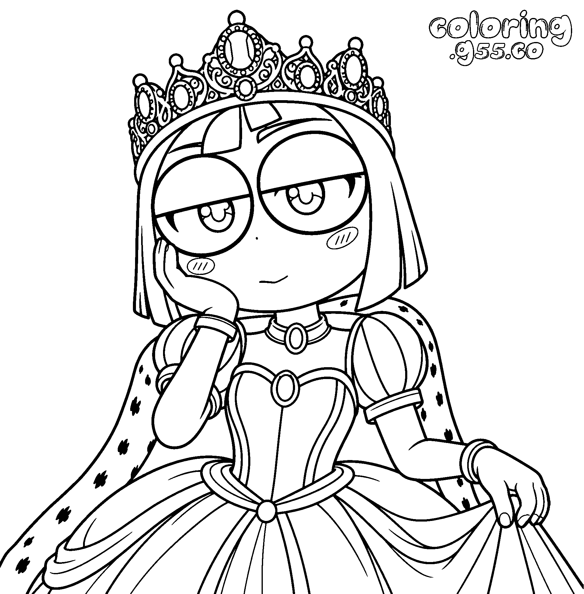 tadc pomni princess dress line art