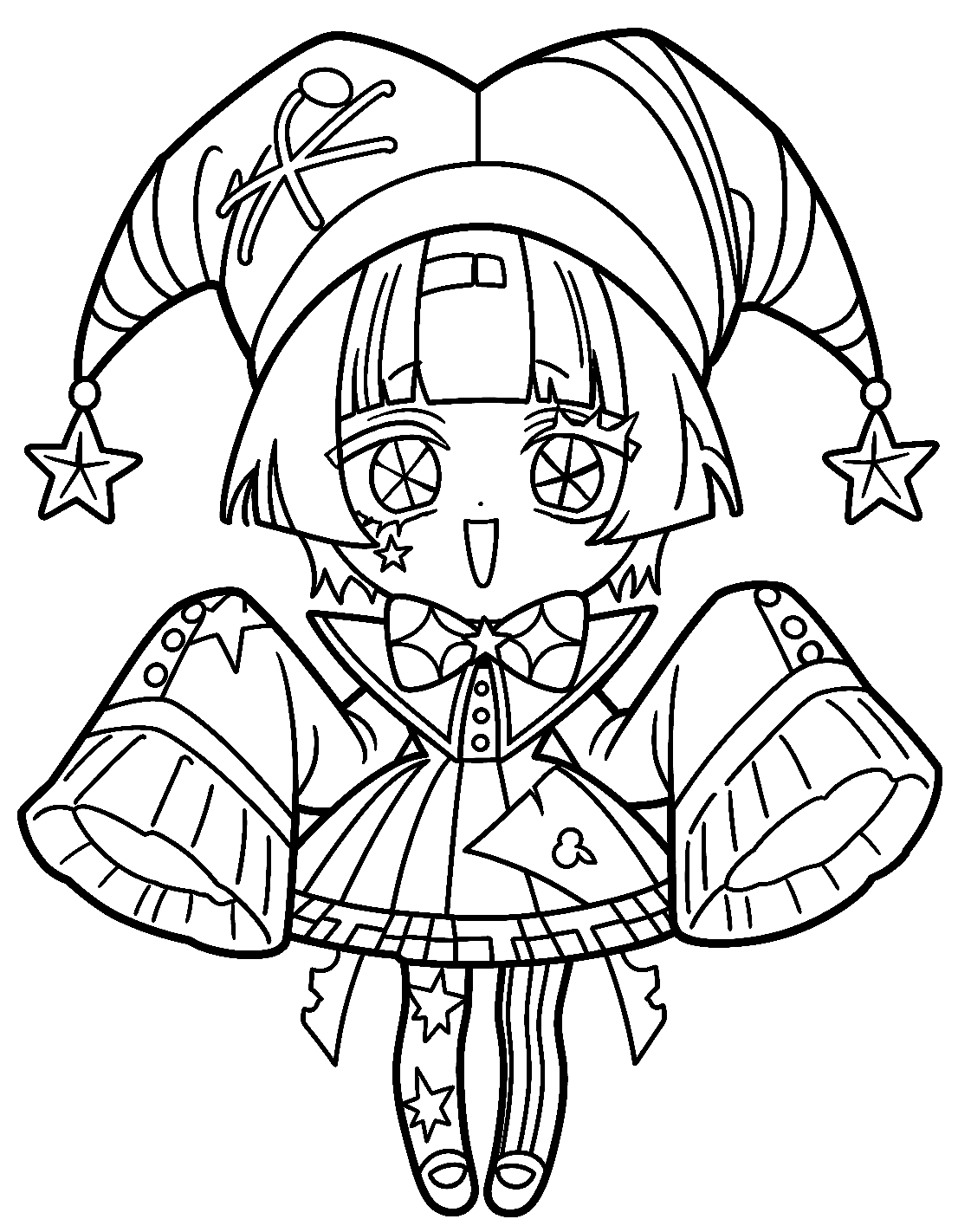 happy chibi pomni dancing tadc the amazing digital circus line art