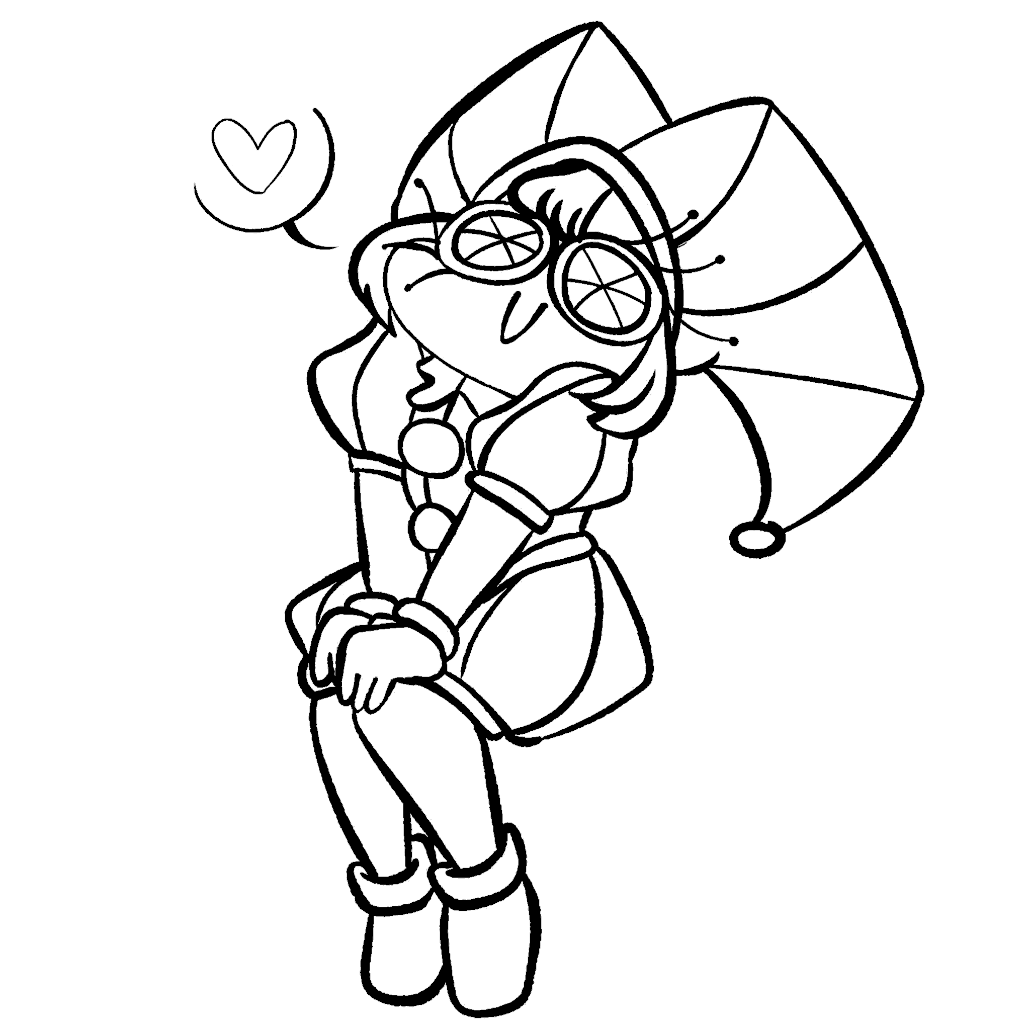 happy heart pomni the amazing digital circus line art