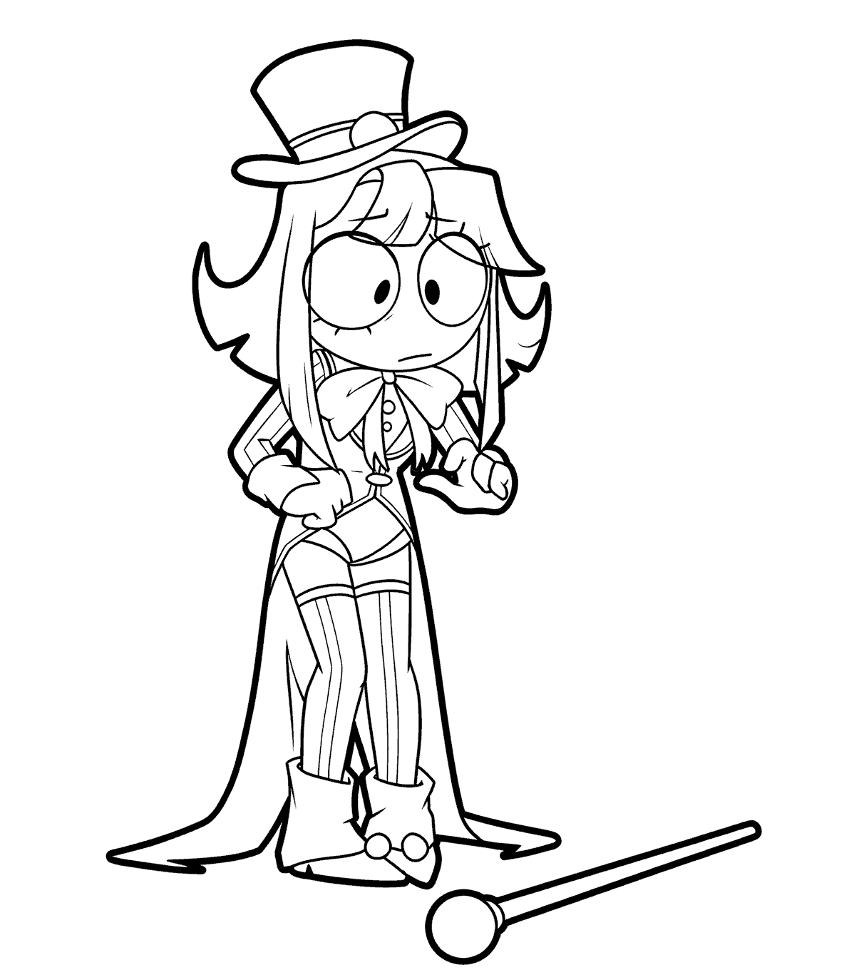 magician outfit pomni the amazing digital circus line art