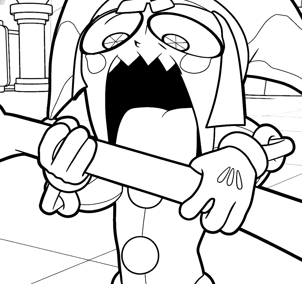 pomni biting glitch arm the amazing digital circus line art