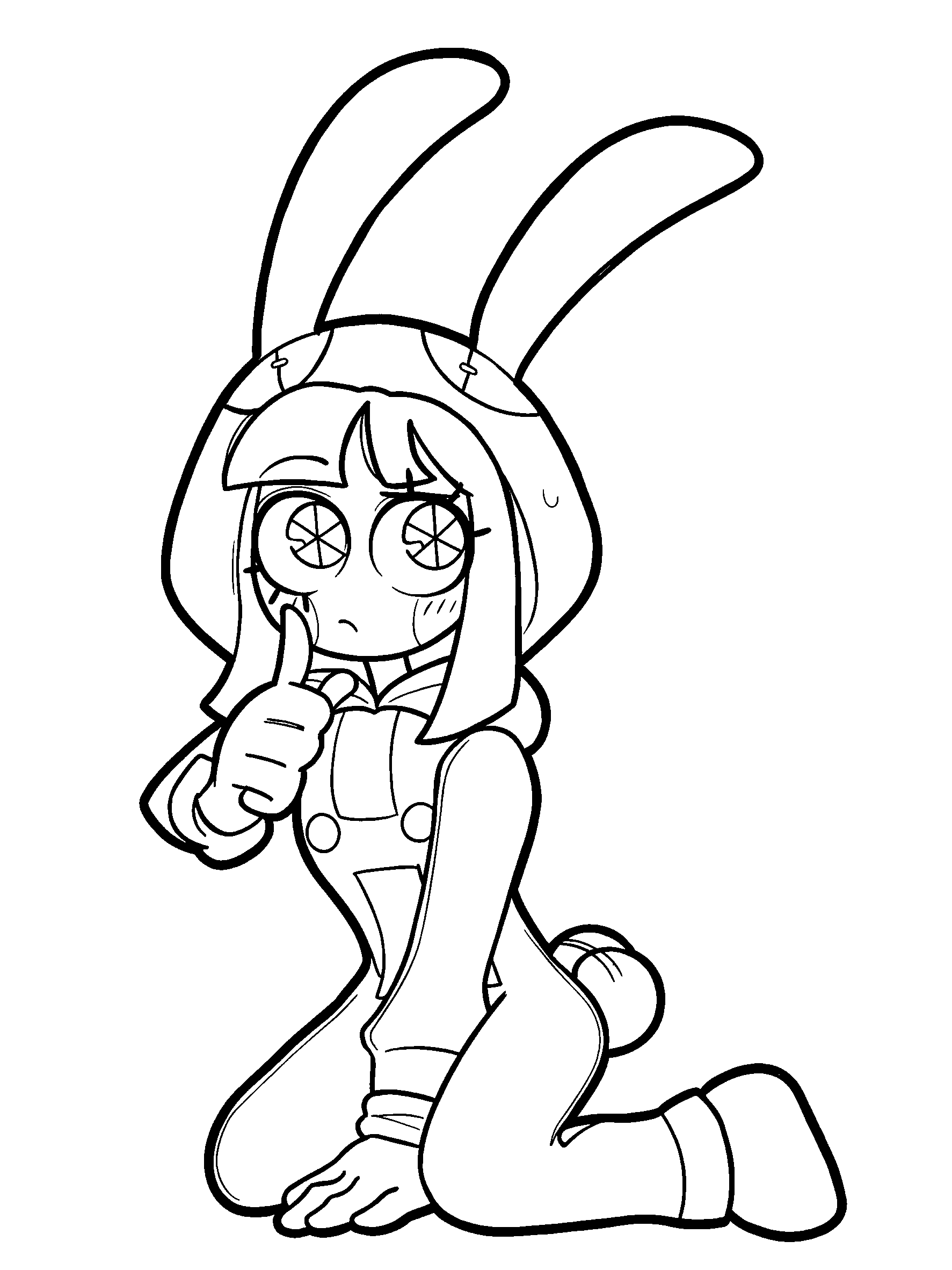 pomni bunny pajamas the amazing digital circus line art