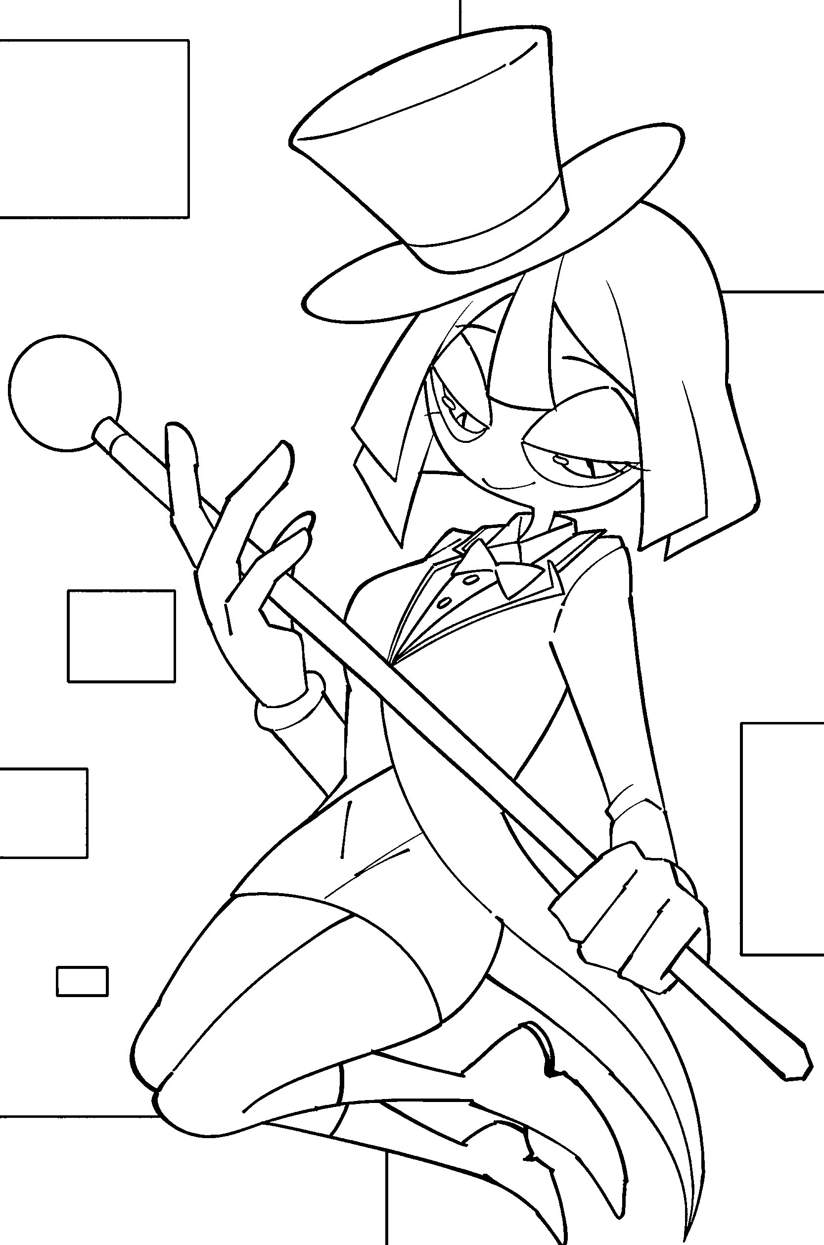pomni wearing caine suit outfit tadc the amazing digital circus line art