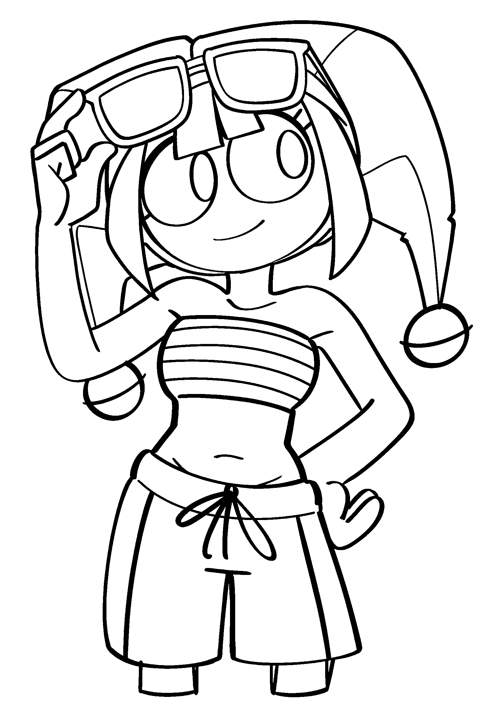 summer vacation pomni the amazing digital circus line art