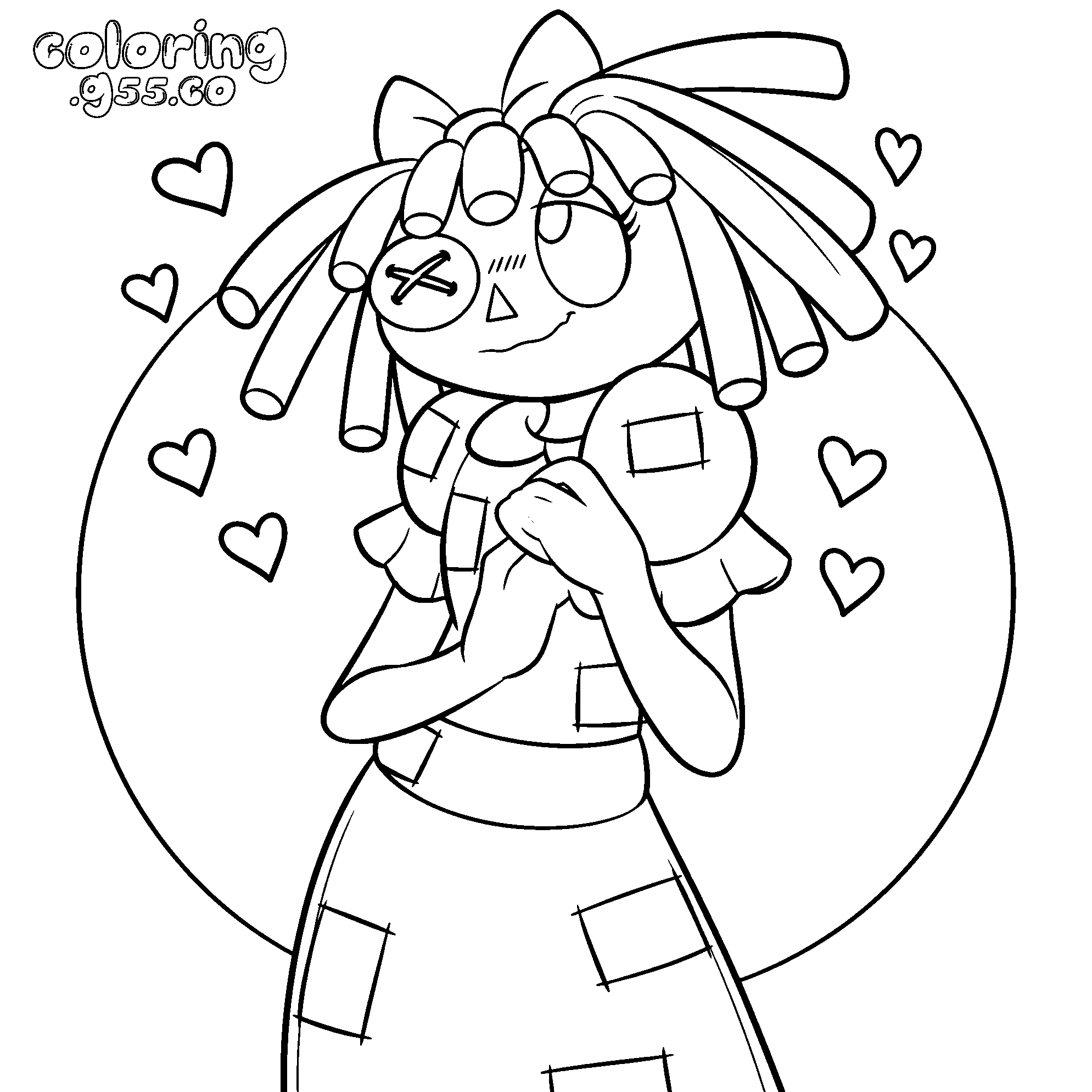 cute tadc ragatha hearts line art